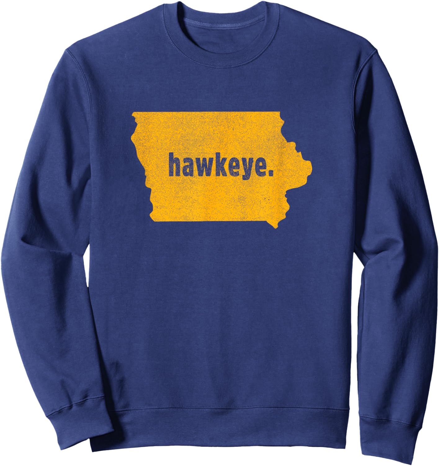 Iowa State Nickname "Hawkeye" [distressed] Sweatshirt - Sweatshirt | Navy