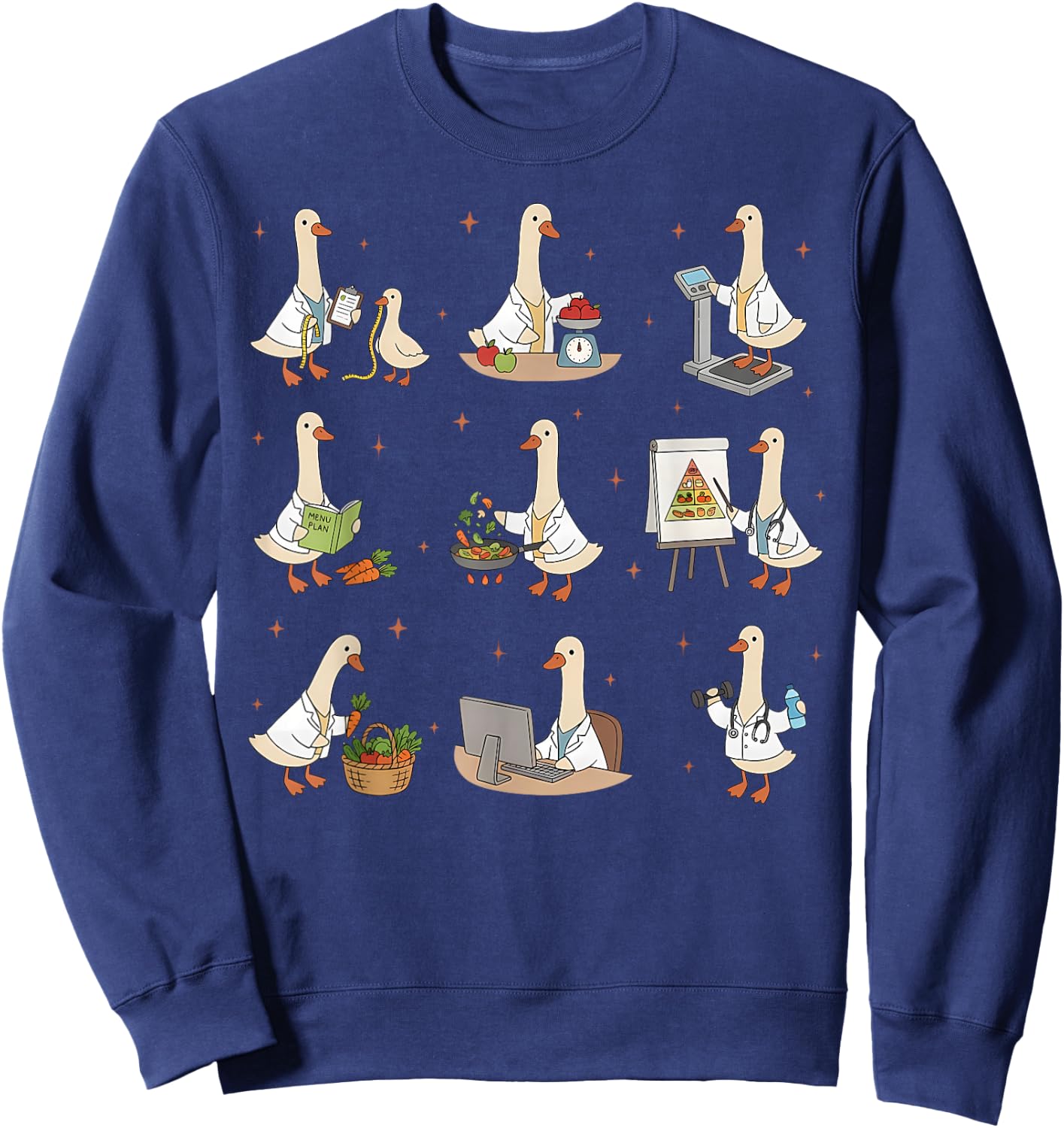 Silly Goose Dietitian Nutrition Coach Nutritionist RD Grad Sweatshirt - Sweatshirt | Navy