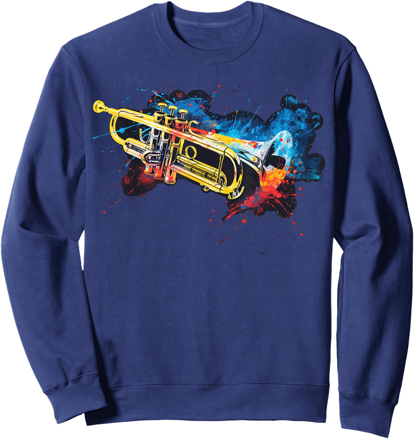 Men's, Women's and Children's Trumpet , black Sweatshirt - Sweatshirt | Navy