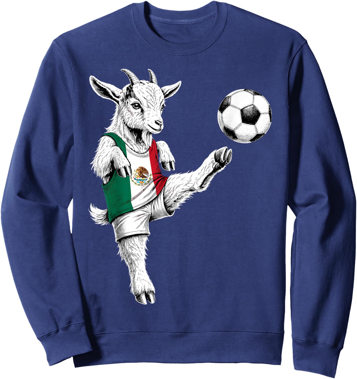 Mexican Flag Men Women Kids Mexico Sweatshirt - Sweatshirt | Navy