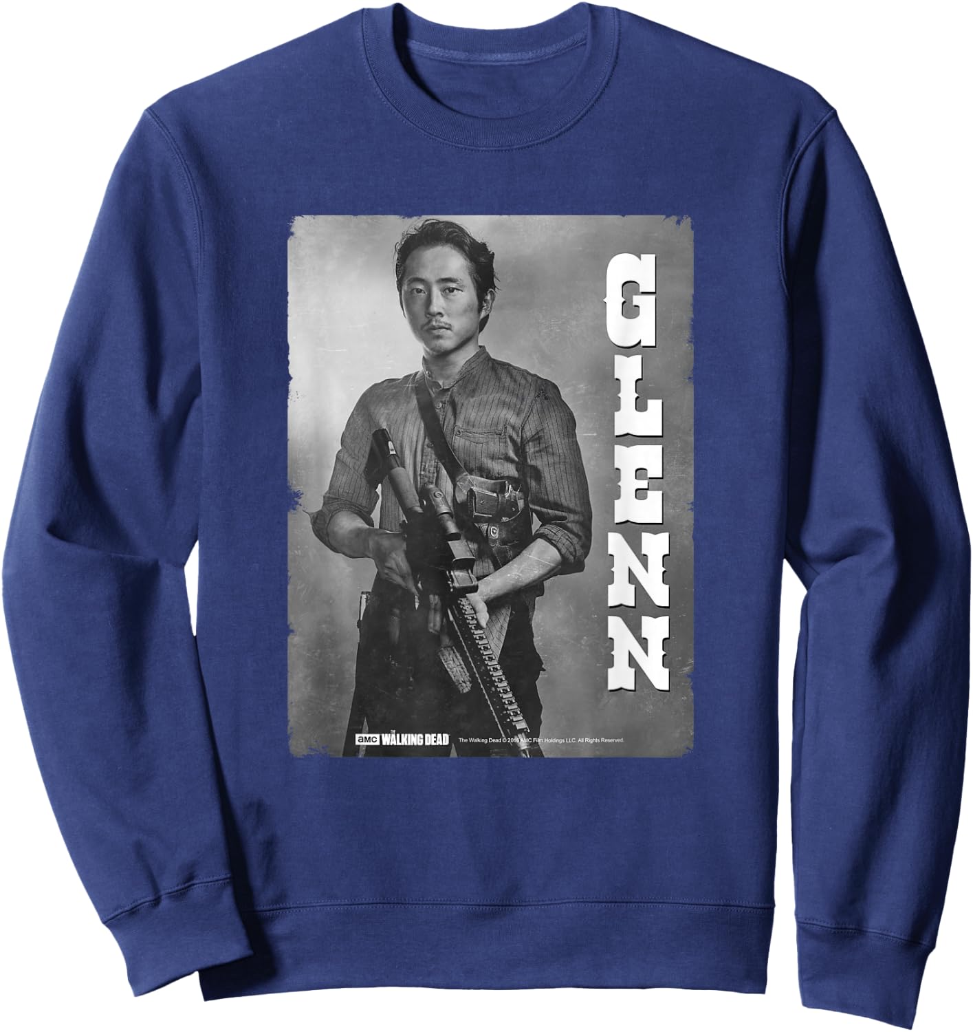 The Walking Dead Glenn Silver Portrait Sweatshirt - Sweatshirt | Navy