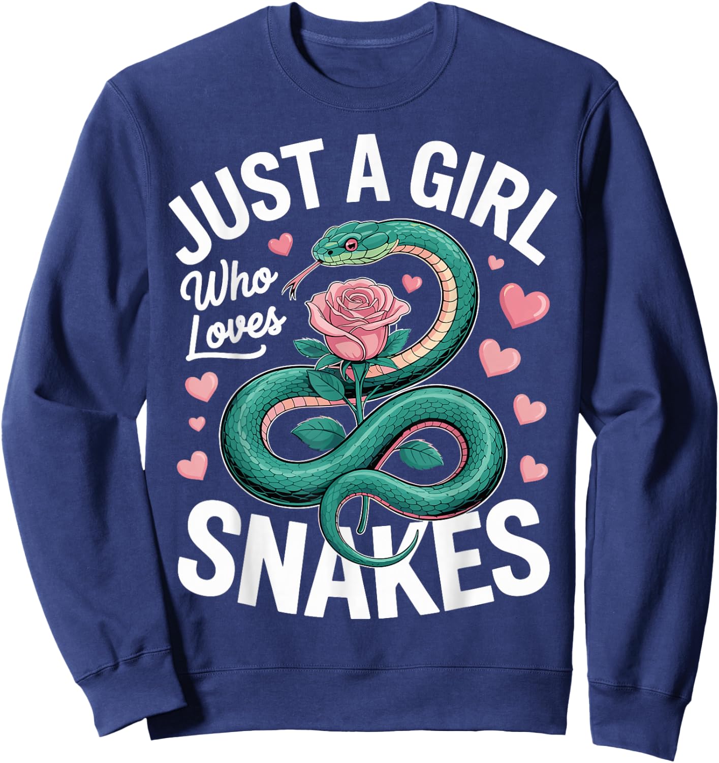 Snake Lover Just A Girl Who Loves Snakes Sweatshirt - Sweatshirt | Navy