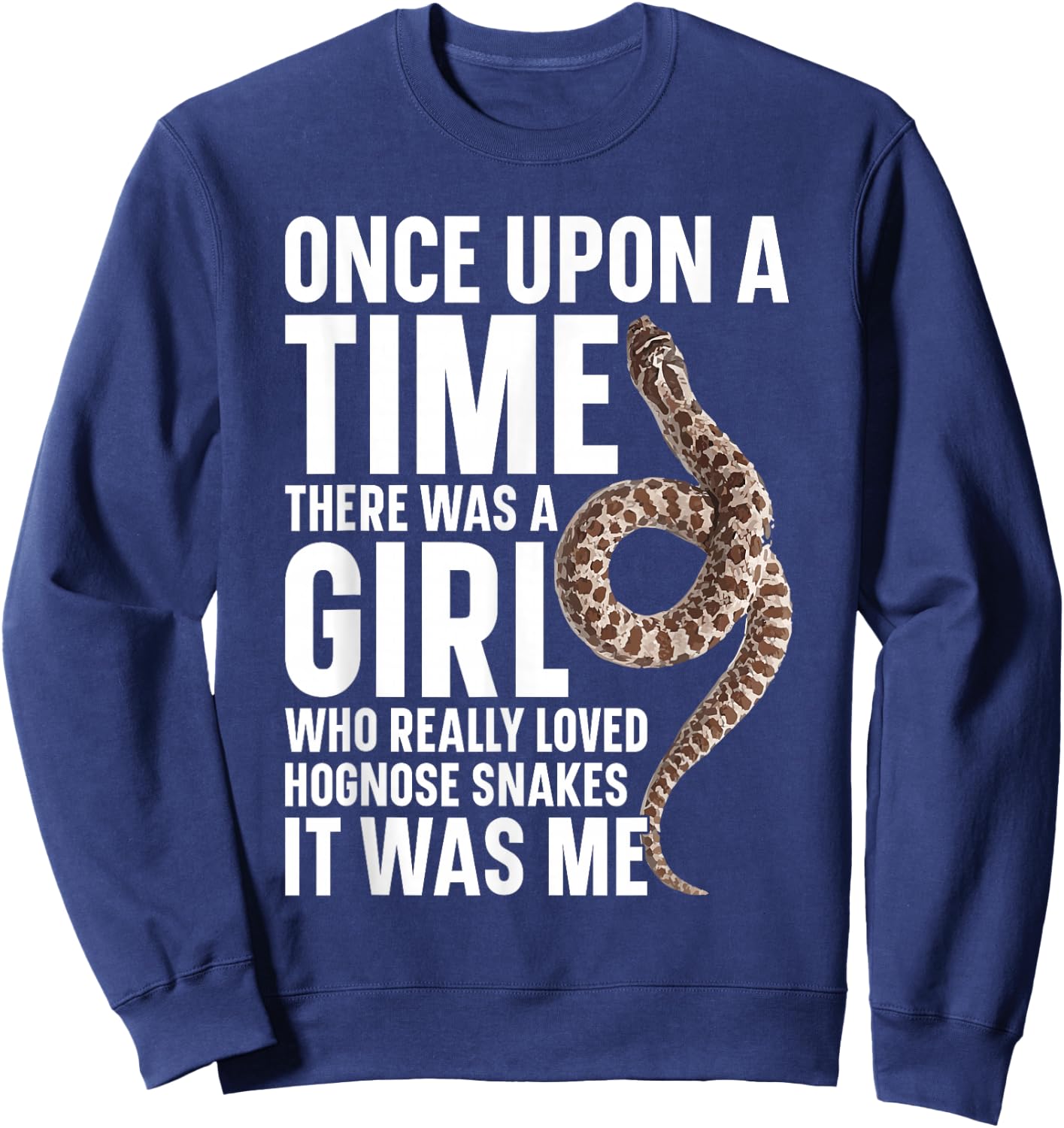 Hognose Snake Terrarium Plush Ring Food Hognose Snake Sweatshirt - Sweatshirt | Navy