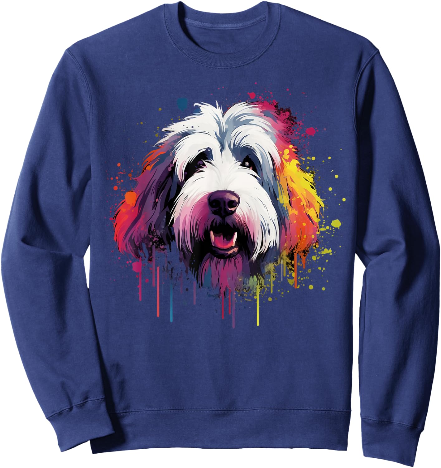 Cute Old English Sheepdog Sweatshirt - Sweatshirt | Navy