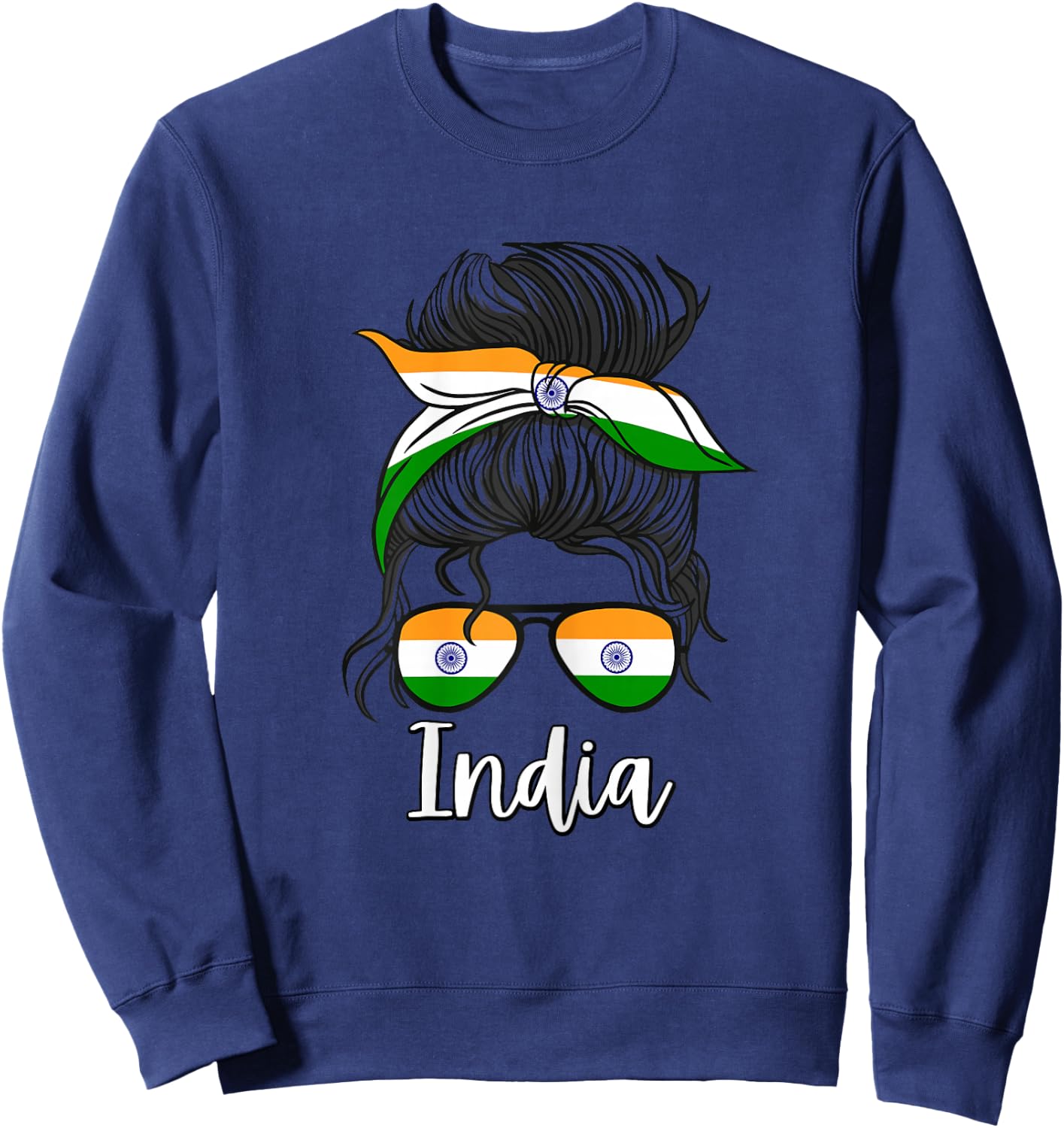 bhaarat kee ladakee Indian Girl Bhaarat Indien Mädchen Damen Sweatshirt - Sweatshirt | Navy