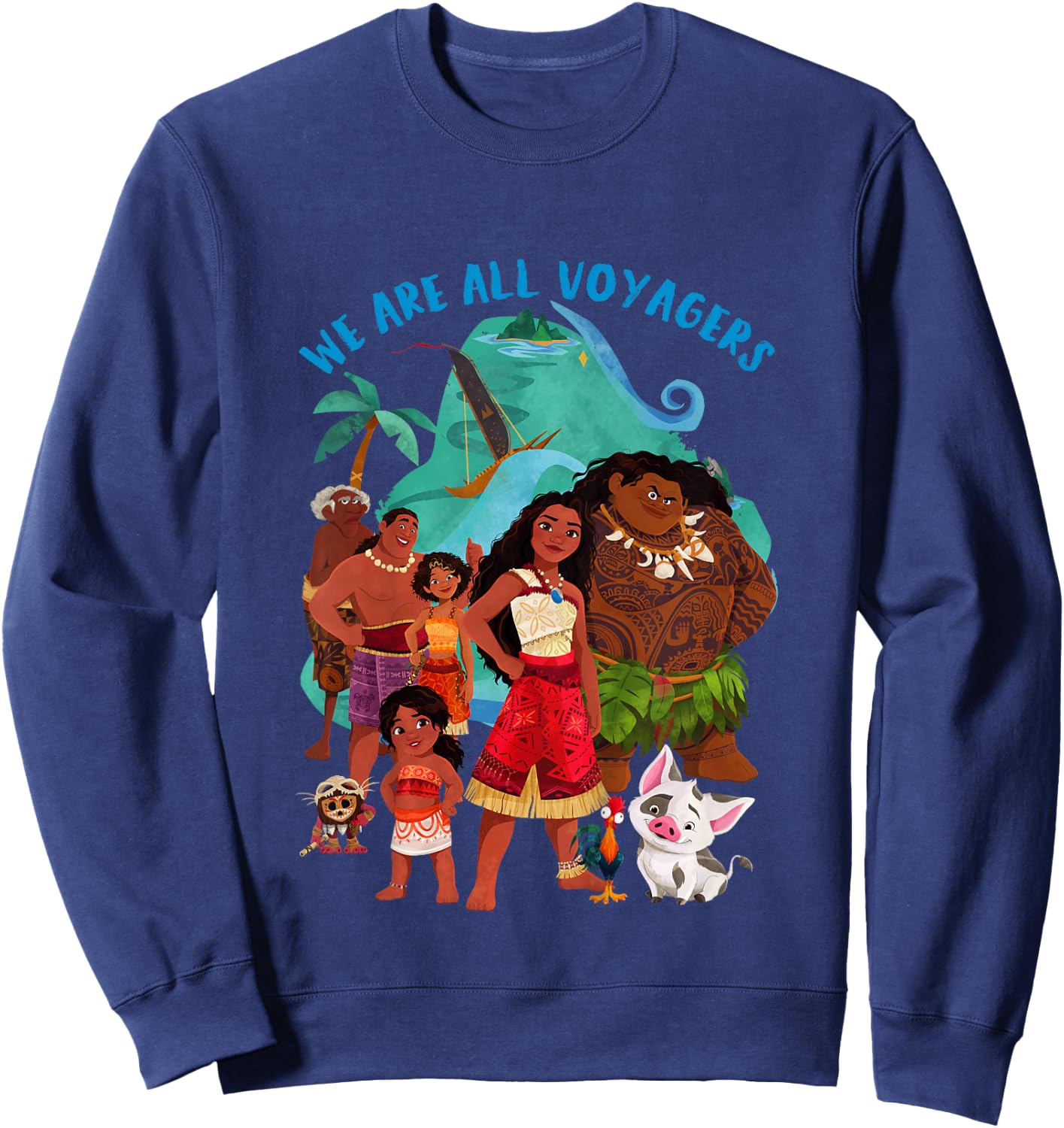 Kids Moana 2 We Are All Voyagers , white, 2 Sweatshirt - Sweatshirt | Navy
