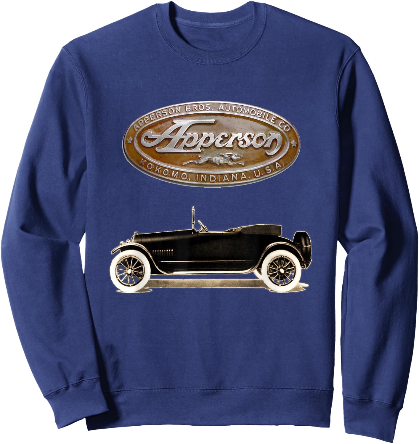 Antique Car 1915 Apperson Bros. Jack Rabbit Sweatshirt - Sweatshirt | Navy