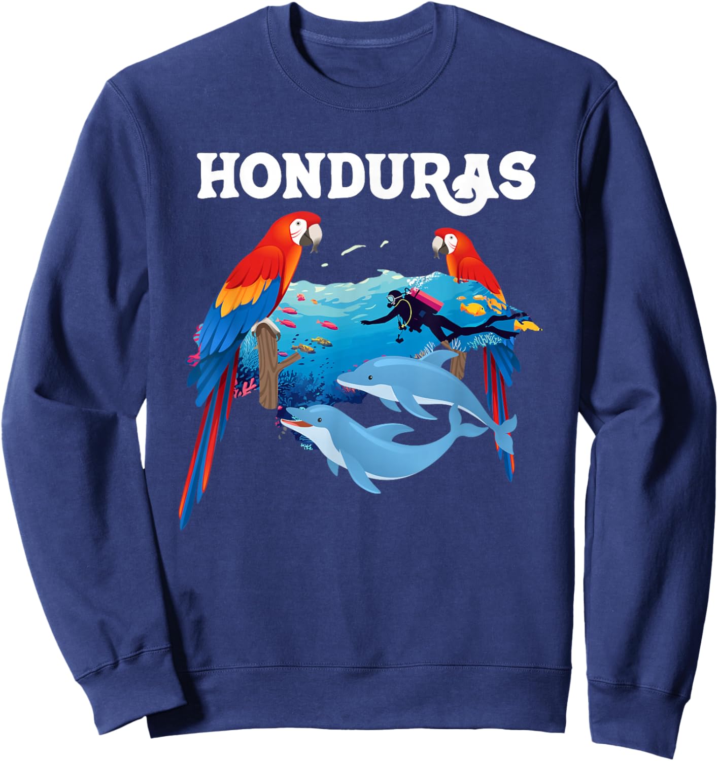 Honduras Map Pride Design Sweatshirt - Sweatshirt | Navy