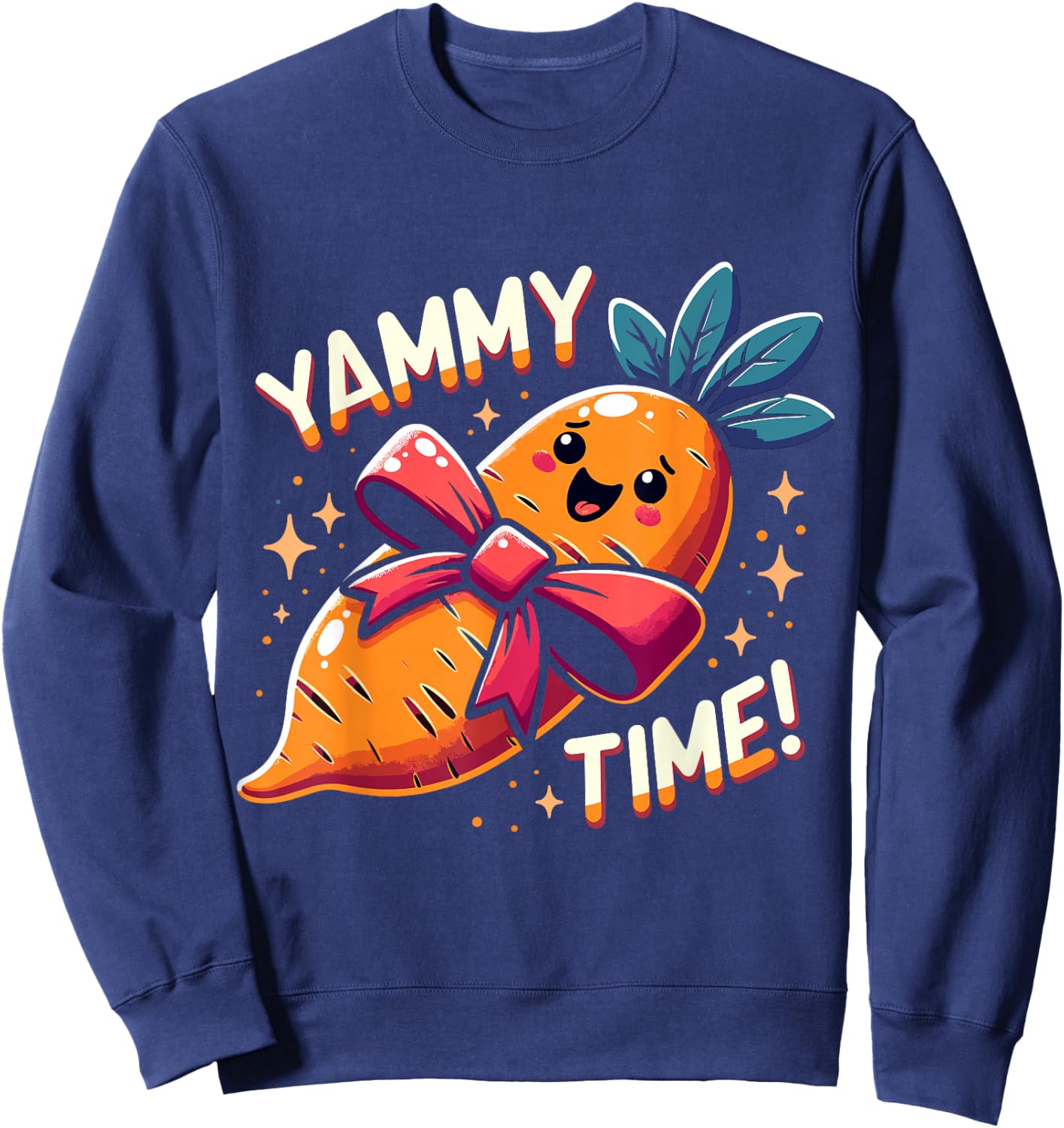 Funny Thanksgiving Yam Yammy Time Sweatshirt - Sweatshirt | Navy
