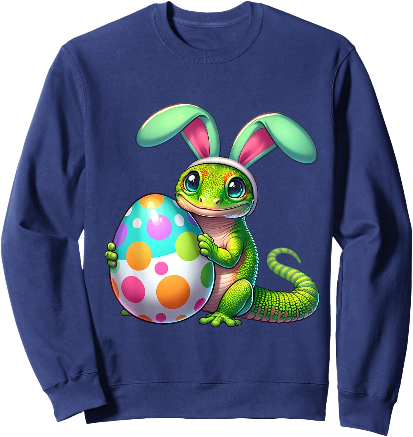 Easter Geckos Owners Egg Eggs Bunny Rabbits Pets Men Women Sweatshirt - Sweatshirt | Navy