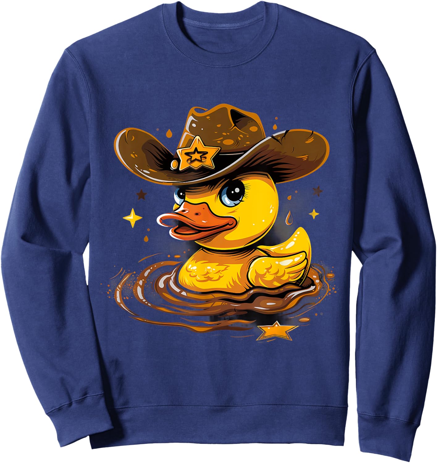 Rubber Duck Sheriff Marshal Rubber Duckling Rubber Duckie Sweatshirt - Sweatshirt | Navy