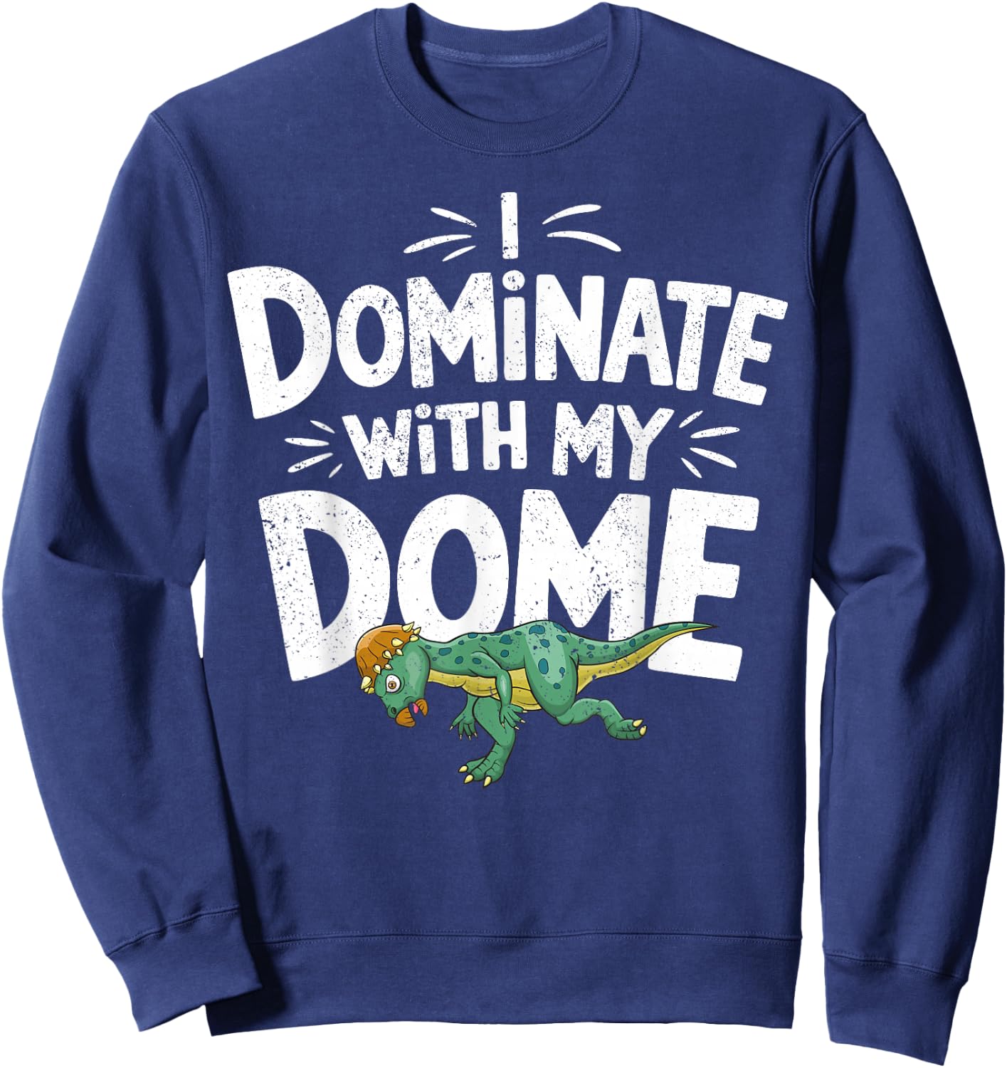 Pachycephalosaurus Dome Pachycephalo Sweatshirt - Sweatshirt | Navy
