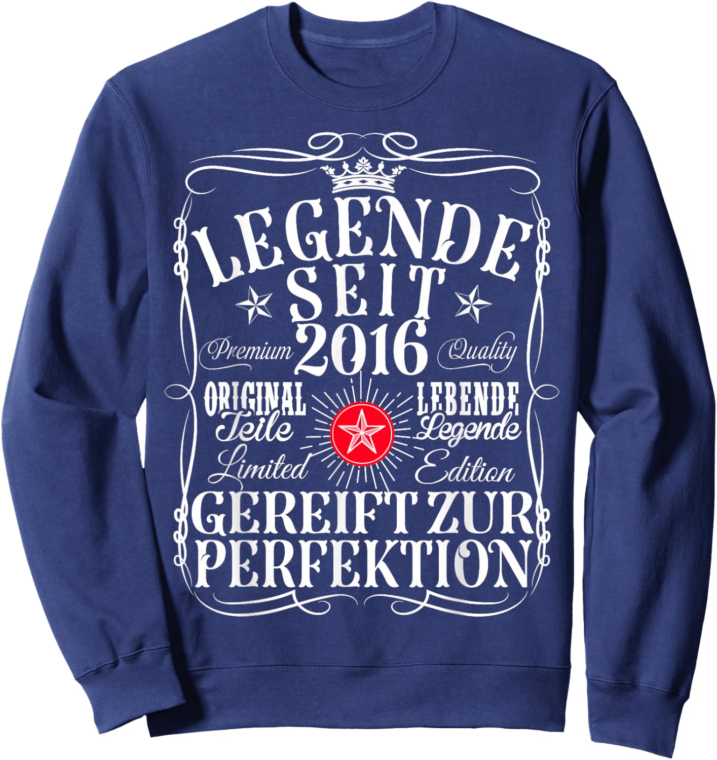 9th Birthday Girl Boy 9 Years 2016 Funny Gift , black Sweatshirt - Sweatshirt | Navy