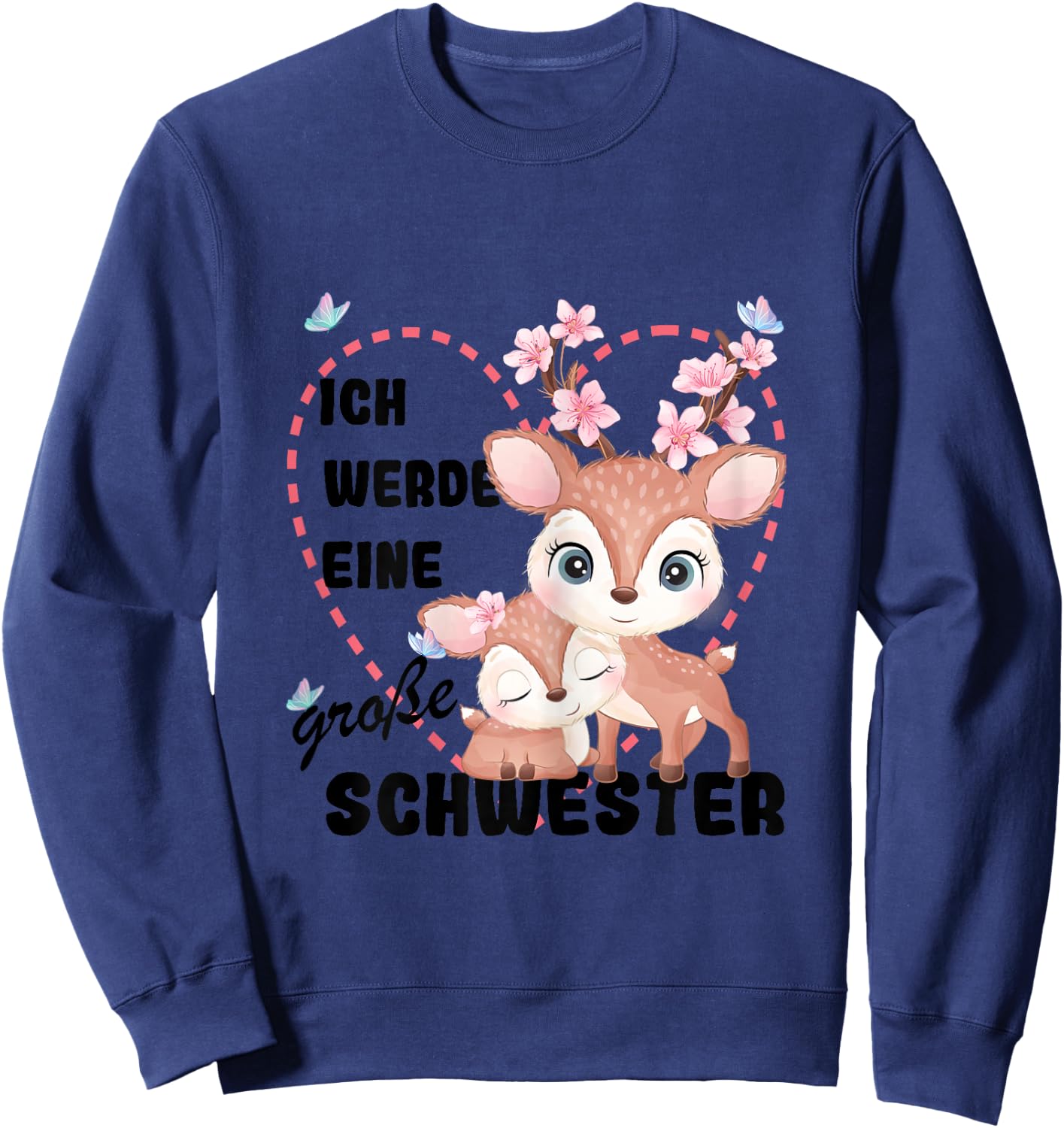 Ich Werde Große Schwester 2027 Sweatshirt - Sweatshirt | Navy