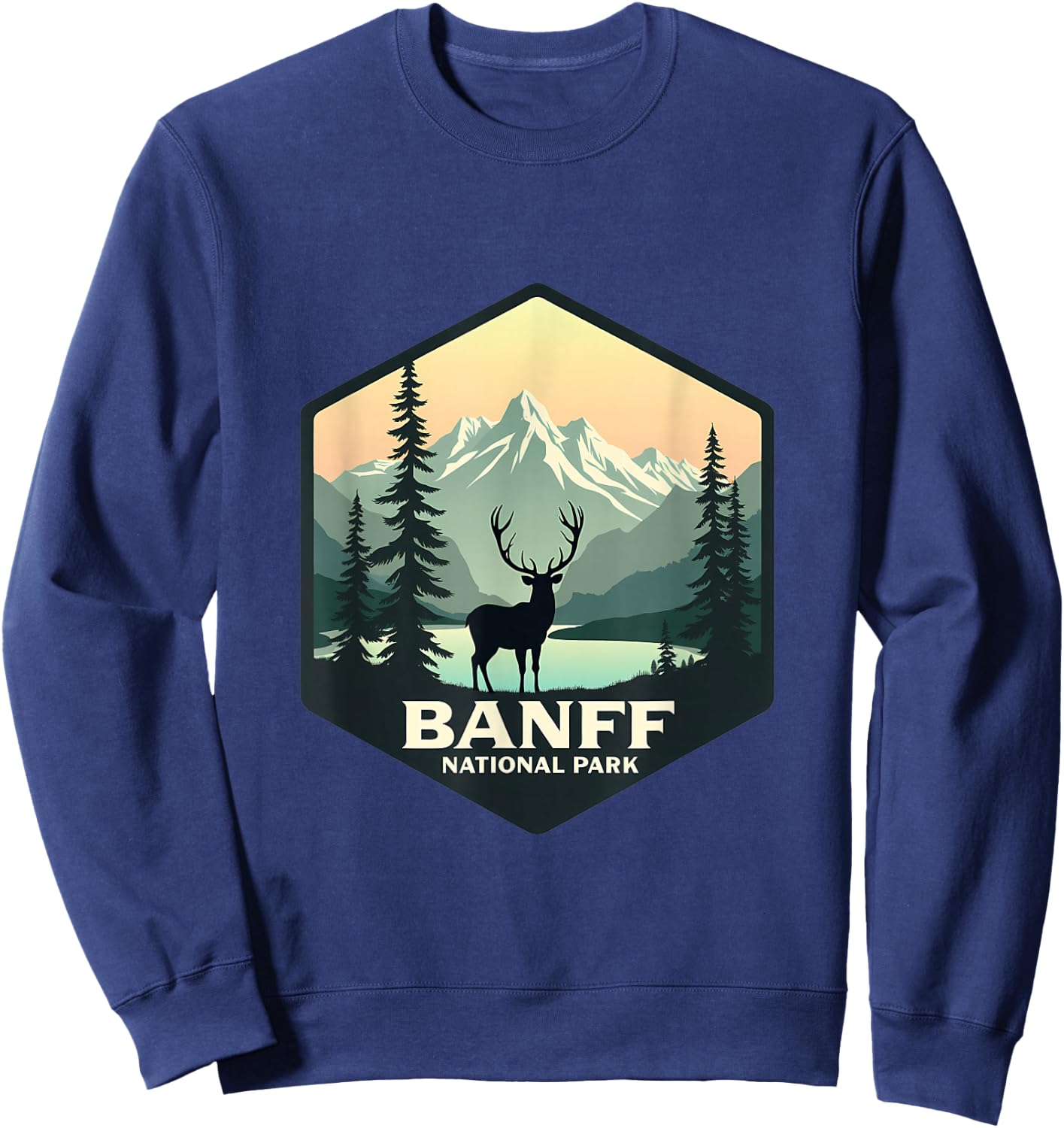 Banff National Park Adventure Scenic Wilderness Sweatshirt - Sweatshirt | Navy