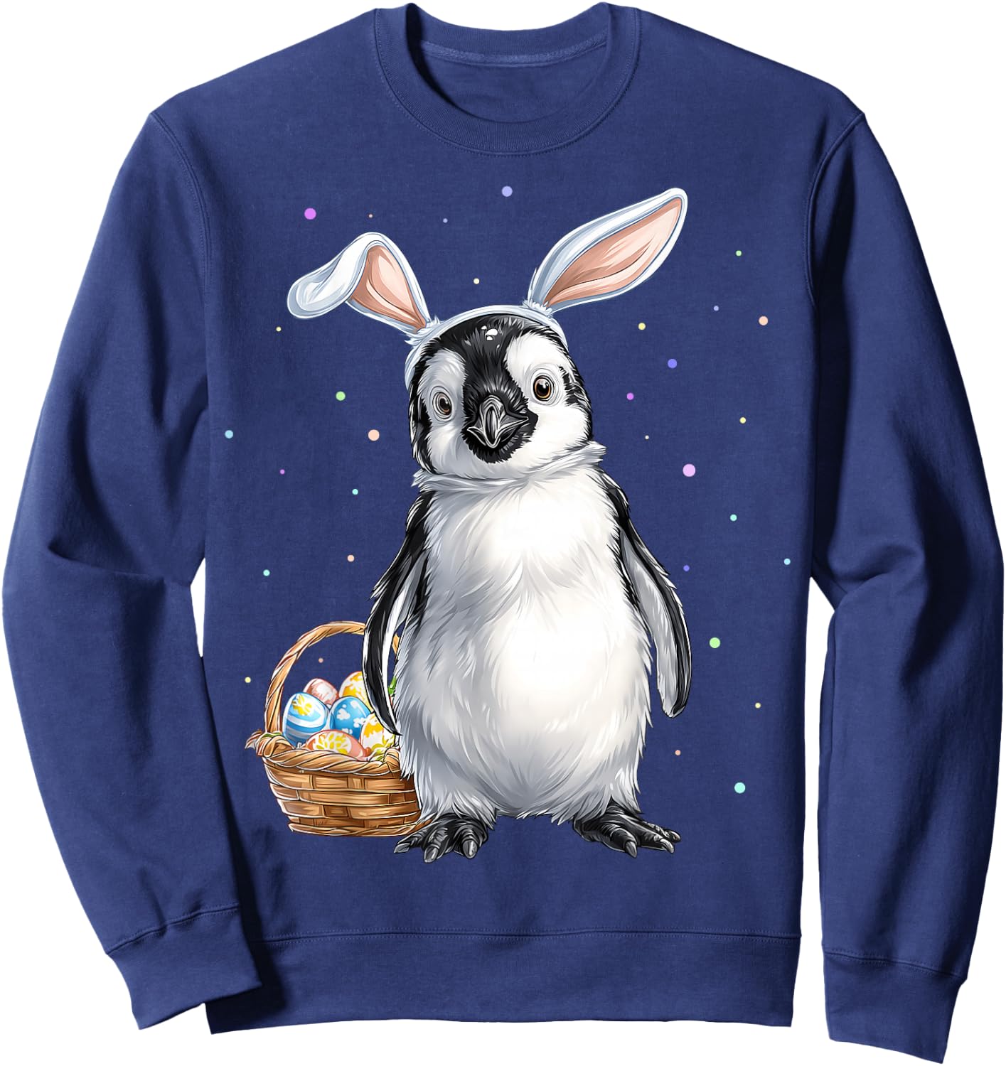 Pinguin Vogel Ostern Haseneier Hasenohren niedlich Sweatshirt - Sweatshirt | Navy