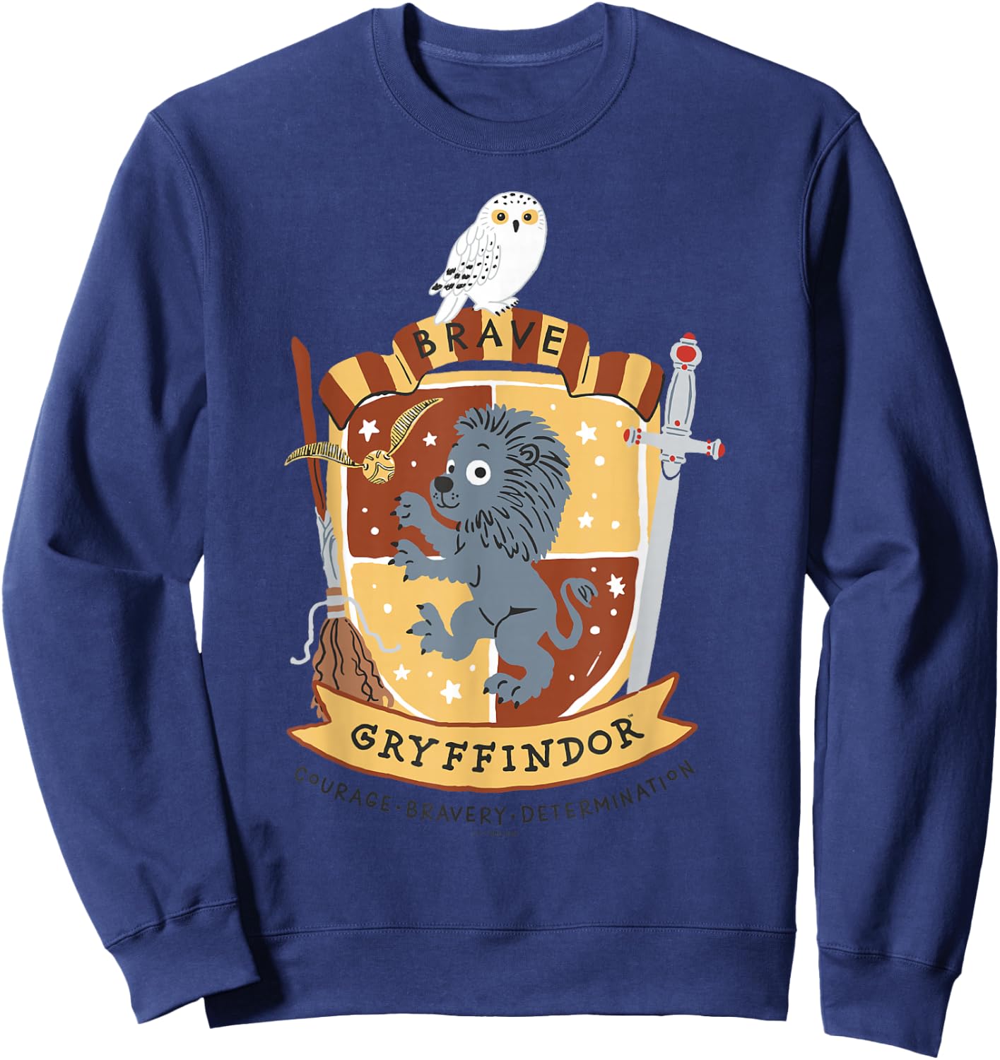 Harry Potter: Deathly Hallows 2 Brave Gryffindor Badge Sweatshirt - Sweatshirt | Navy