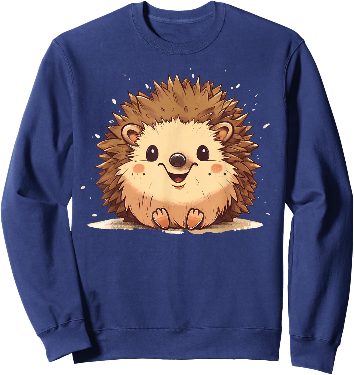 Cute Baby Hedgehog on Hedgehog Children and Hedgehog Kids Sweatshirt - Sweatshirt | Navy