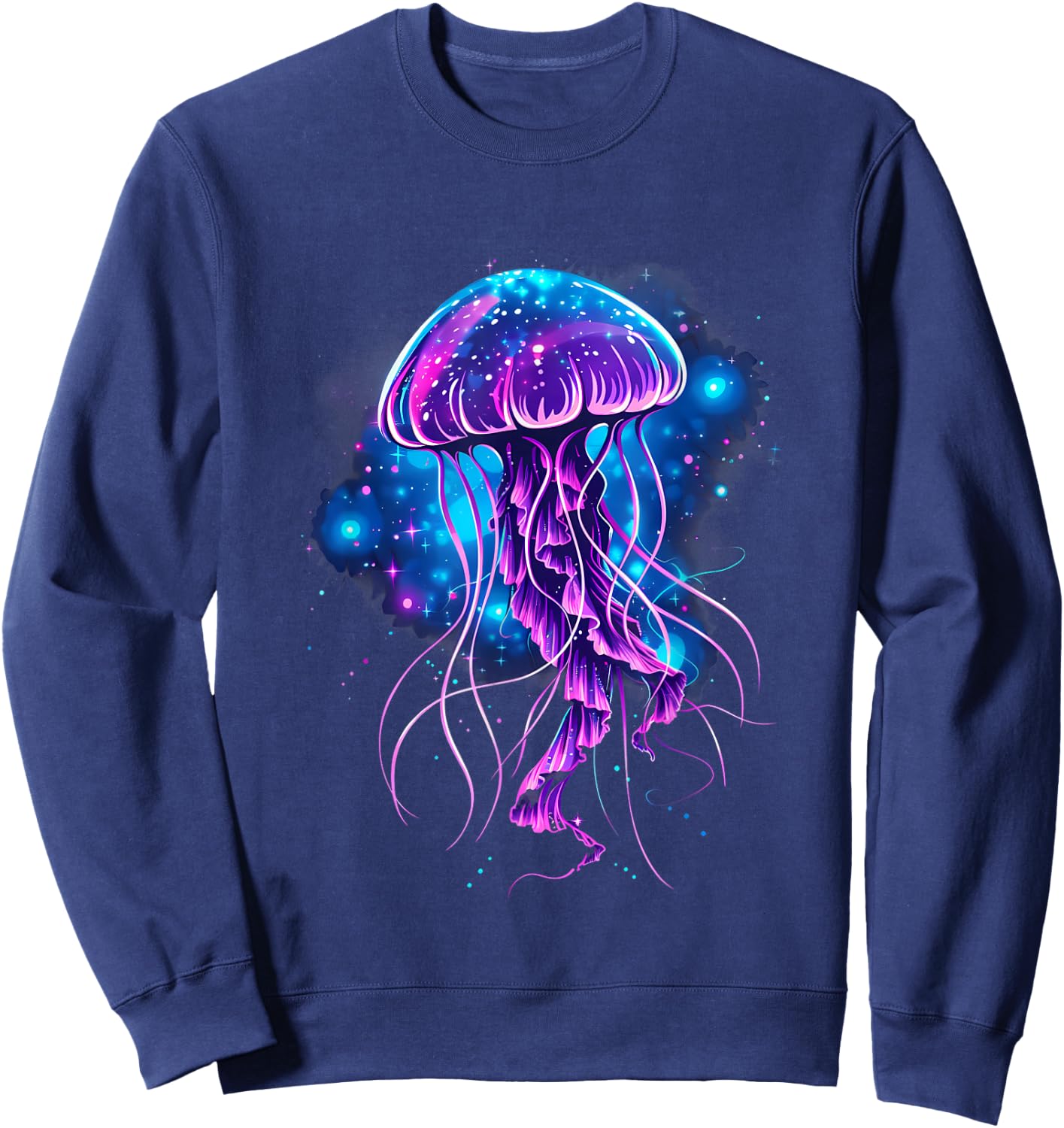 Jellyfish Artwork Sea Ocean Jellyfish Ocean Sea Animal Lover , black Sweatshirt - Sweatshirt | Navy
