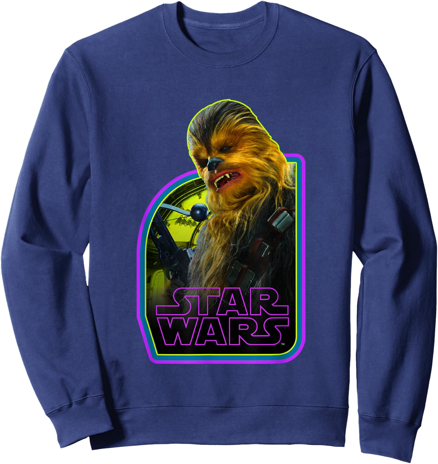 Star Wars Vintage Classic Chewbacca Wookie Hero Poster Sweatshirt - Sweatshirt | Navy