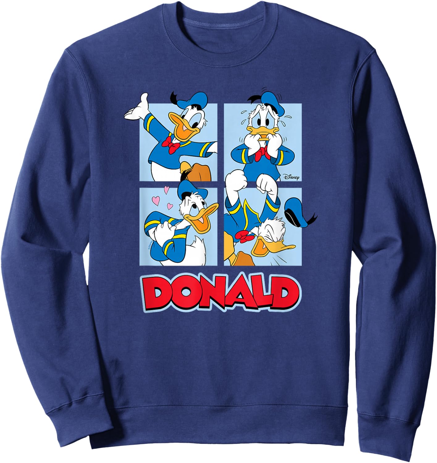 Donald Duck - Donald Duck Grid Sweatshirt - Sweatshirt | Navy