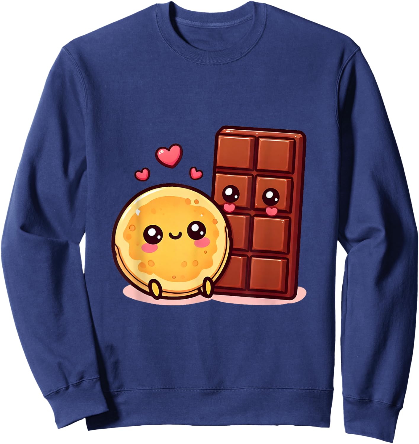 Choco and Pancake Couples Love Sweatshirt - Sweatshirt | Navy