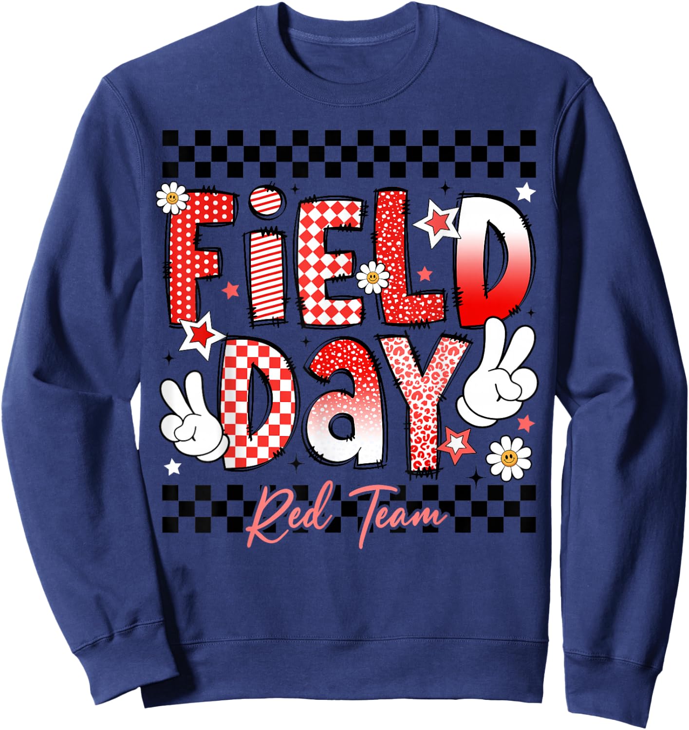 Field Day Red Team Let The Games Begin Fun Day Field Trip Sweatshirt - Sweatshirt | Navy
