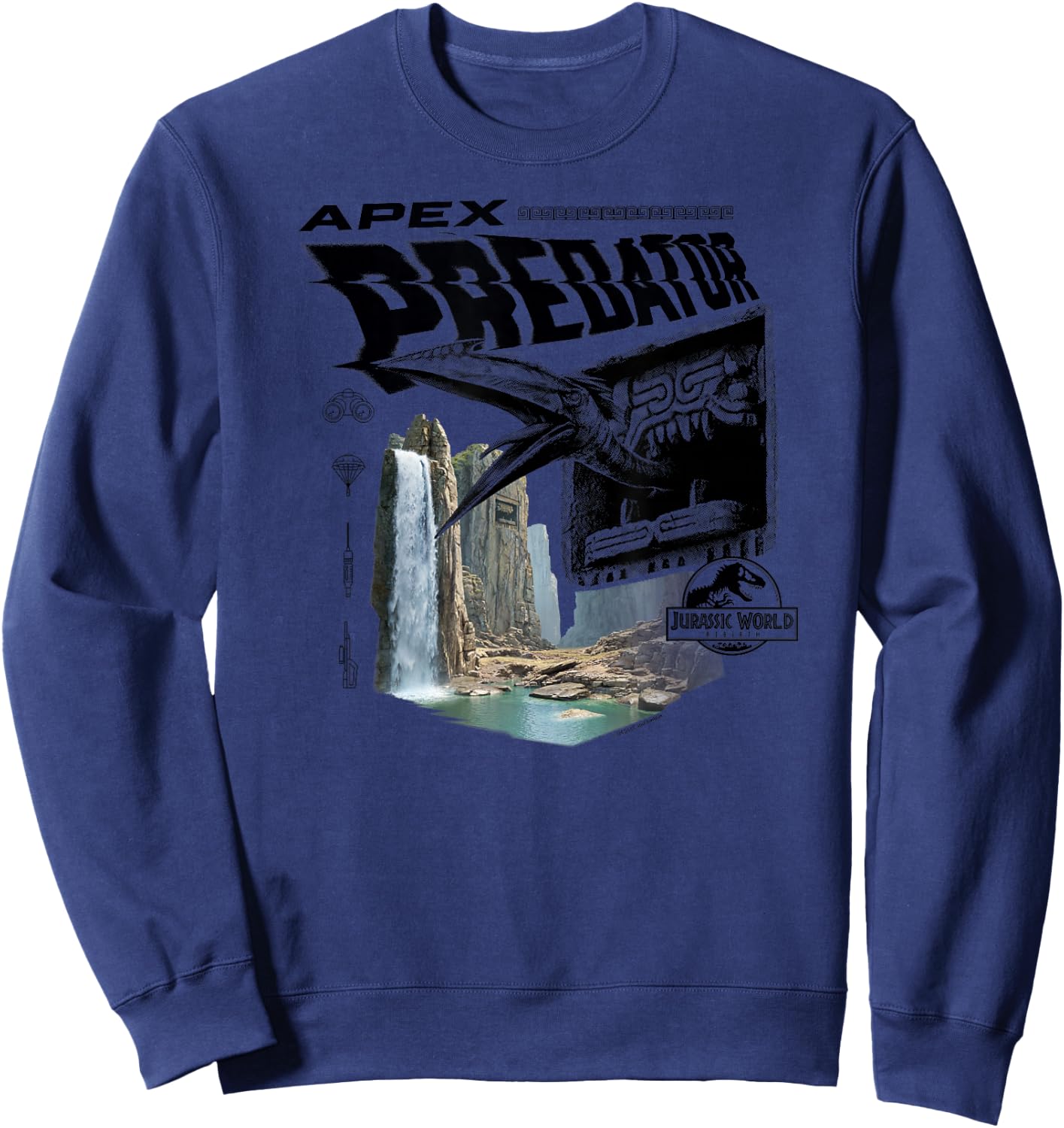 Jurassic World Rebirth Apex Predator Quetzalcoatlus Sweatshirt - Sweatshirt | Navy