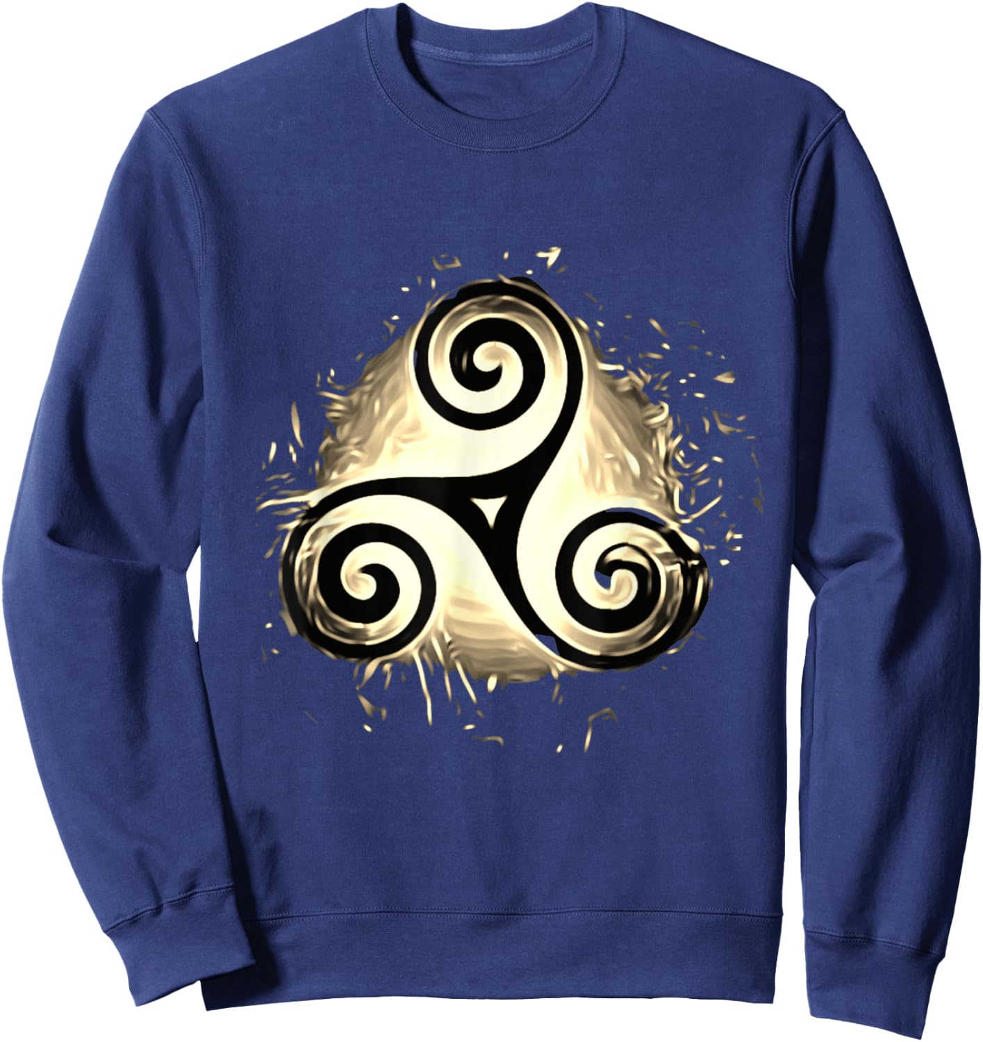 Triskel Triquetra Rune Celtic Protective , Black, S Sweatshirt - Sweatshirt | Navy