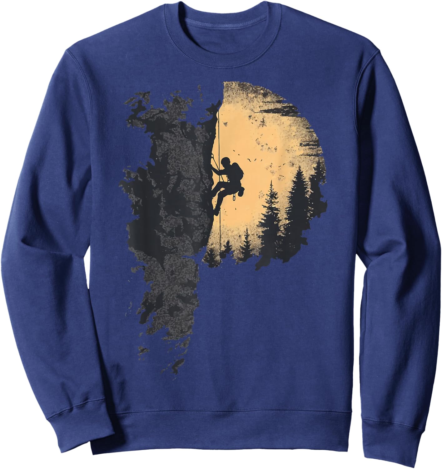Climbing Mountain Climbing Bouldering Gift Mountain , black Sweatshirt - Sweatshirt | Navy