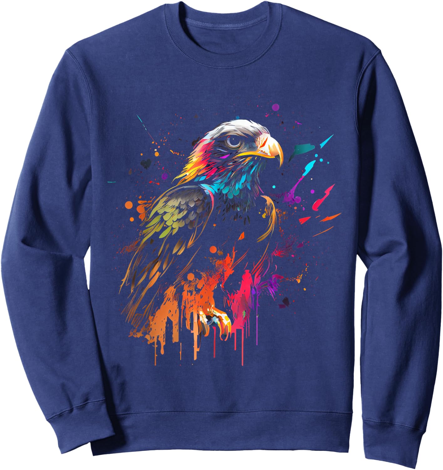 Falcon bird colorful color bird of prey bird lover Sweatshirt - Sweatshirt | Navy