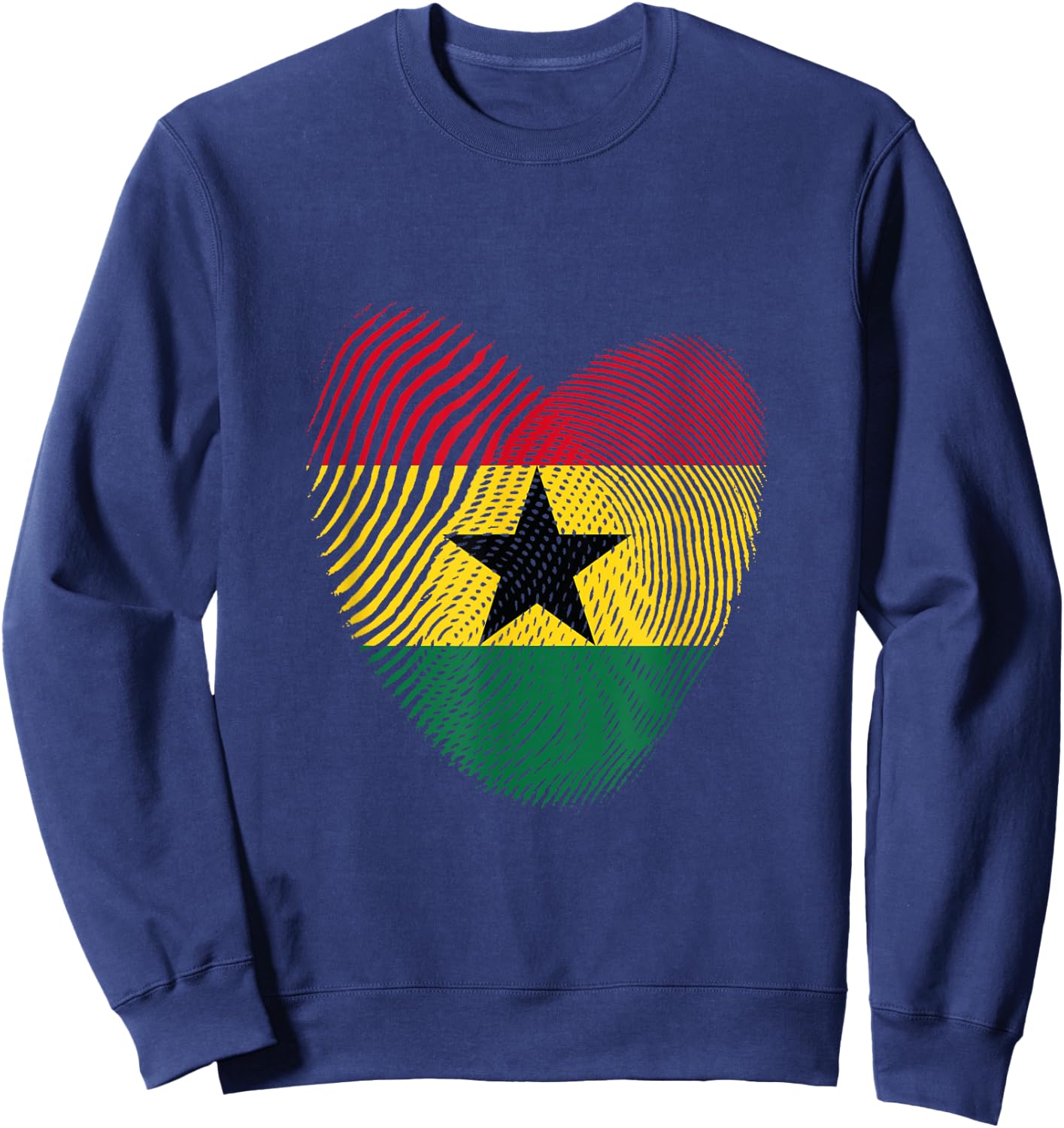 Football Jersey Team Ghana 2022 Supporter Stars Sweatshirt - Sweatshirt | Navy