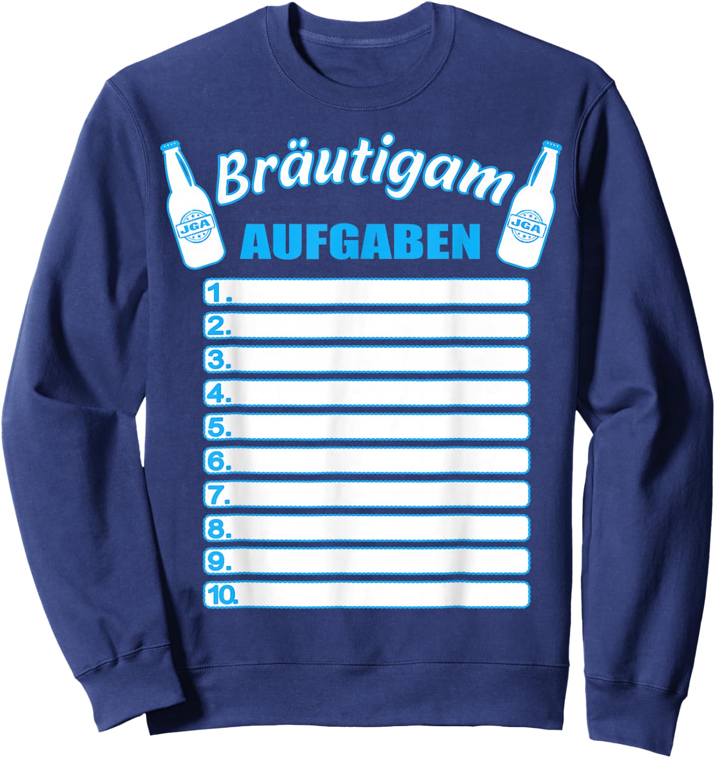 JGA Checkliste JGA Aufgaben Für Den Bräutigam Sweatshirt - Sweatshirt | Navy