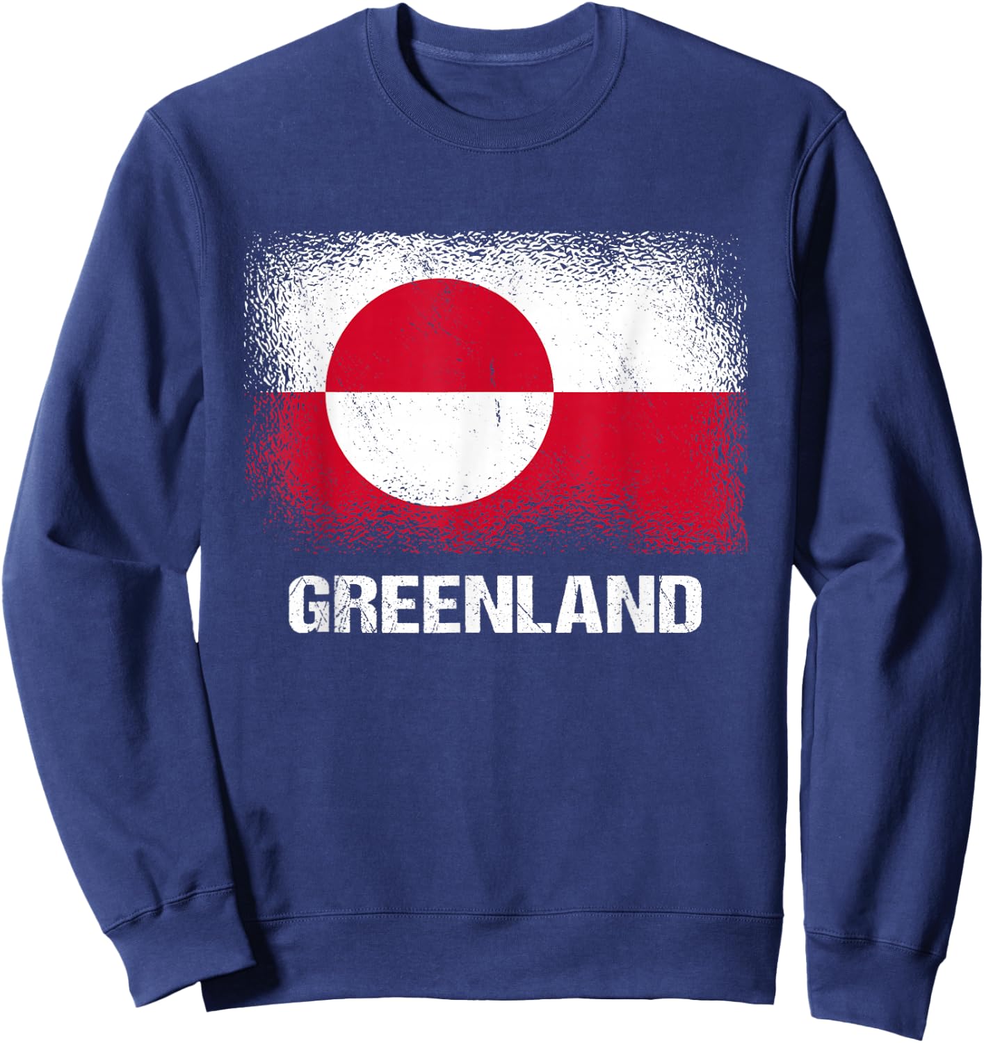 Greenland Flag , black Sweatshirt - Sweatshirt | Navy