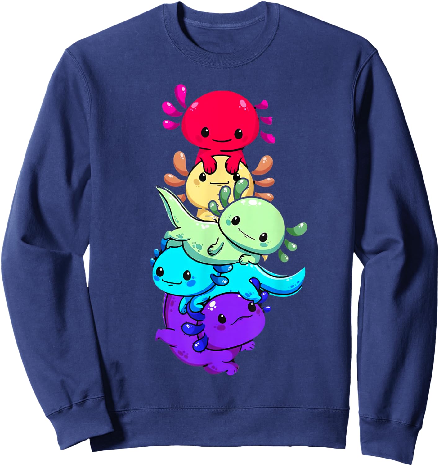 Love Axolotl Damenhemd Axolotl Lovers für Kinder und Mädchen Sweatshirt - Sweatshirt | Navy