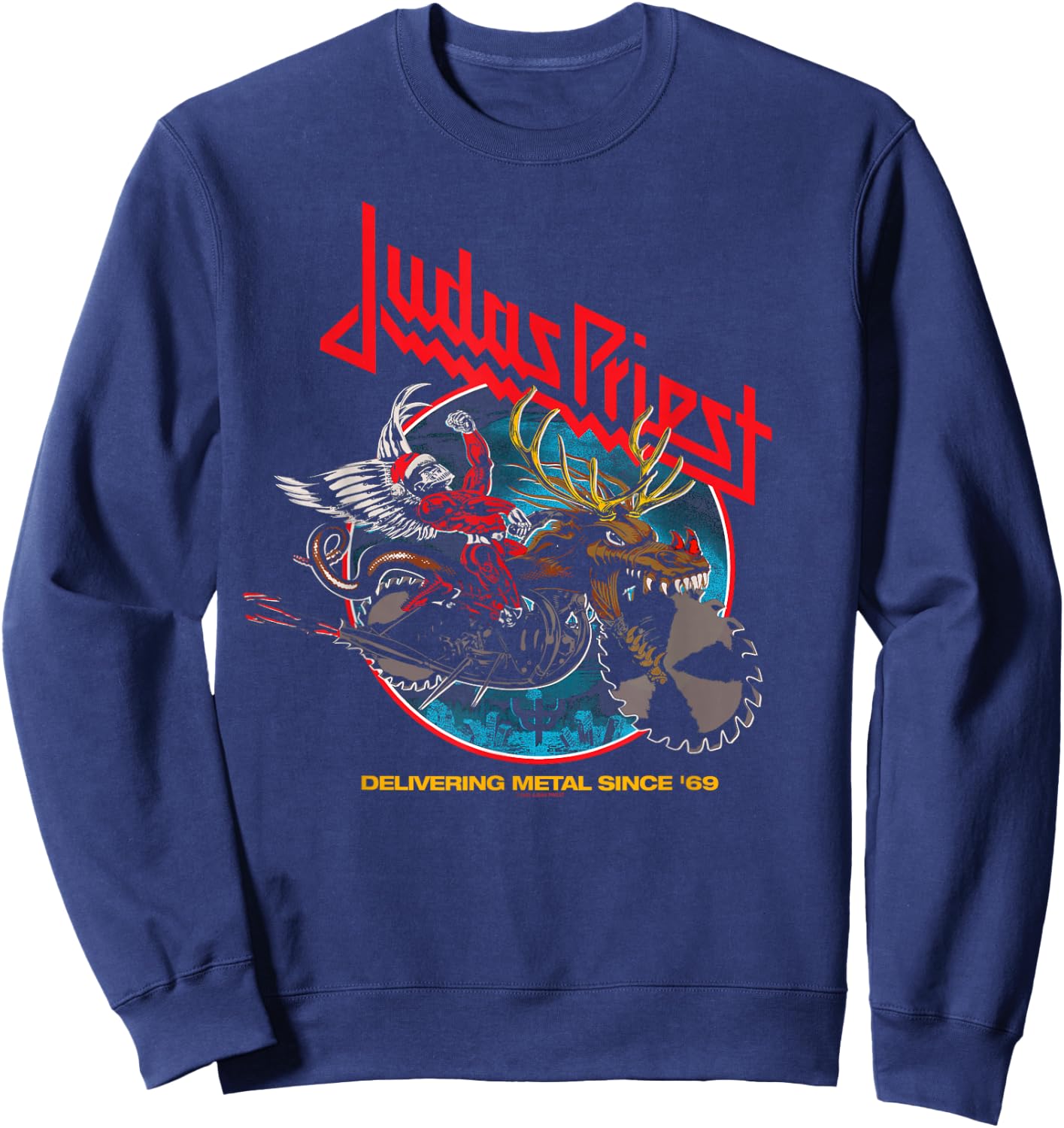 Judas Priest Painkiller Holiday Circle Sweatshirt - Sweatshirt | Navy