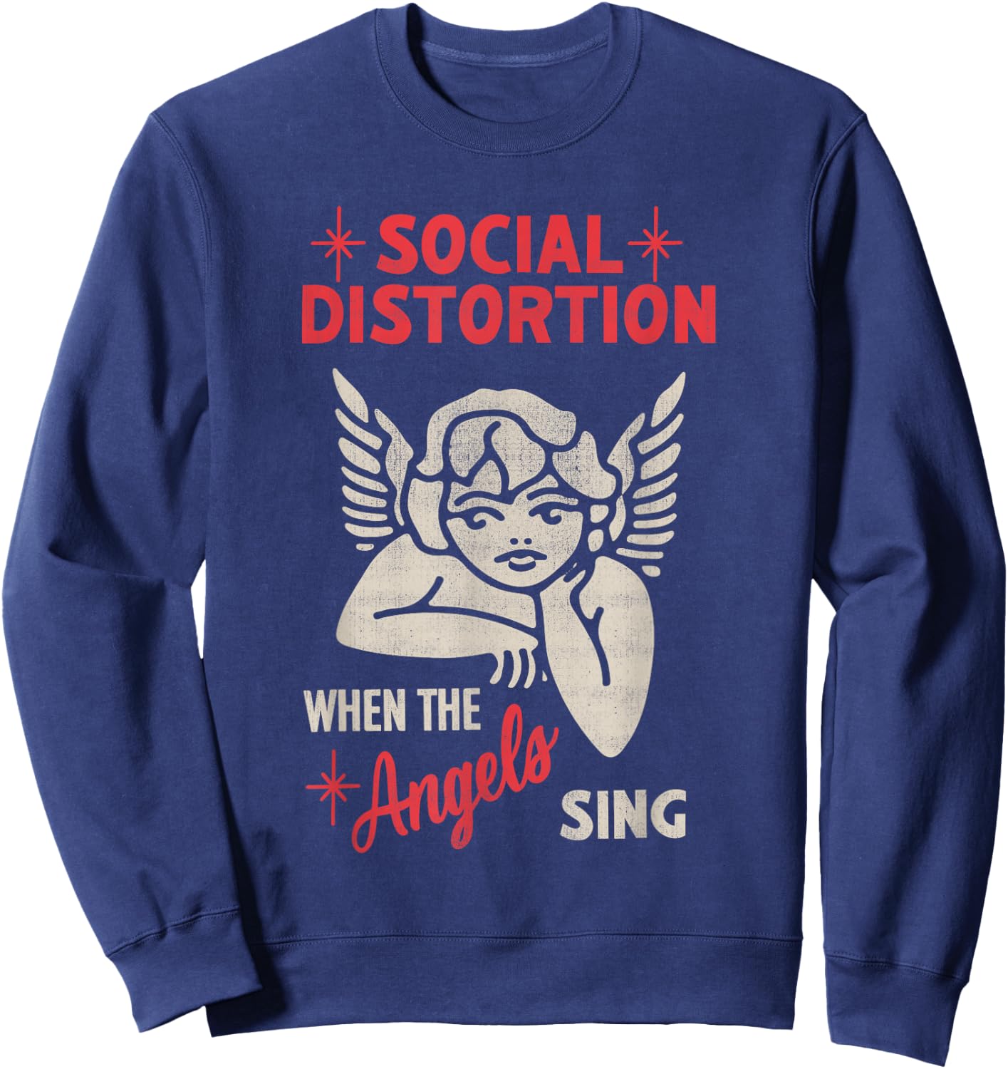 Official Social Distortion When Angels Sing Sweatshirt - Sweatshirt | Navy