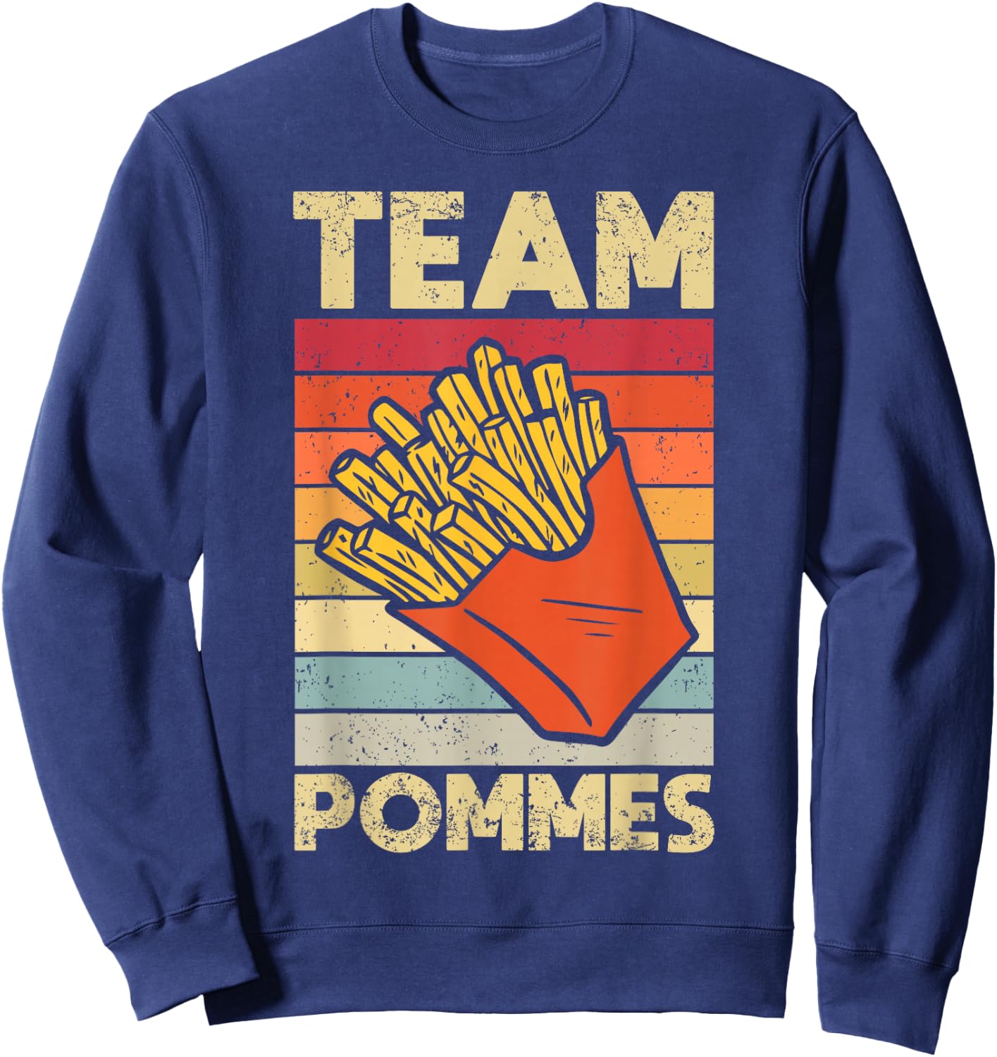 French Fries Lover French Fries Gift Sweatshirt - Sweatshirt | Navy