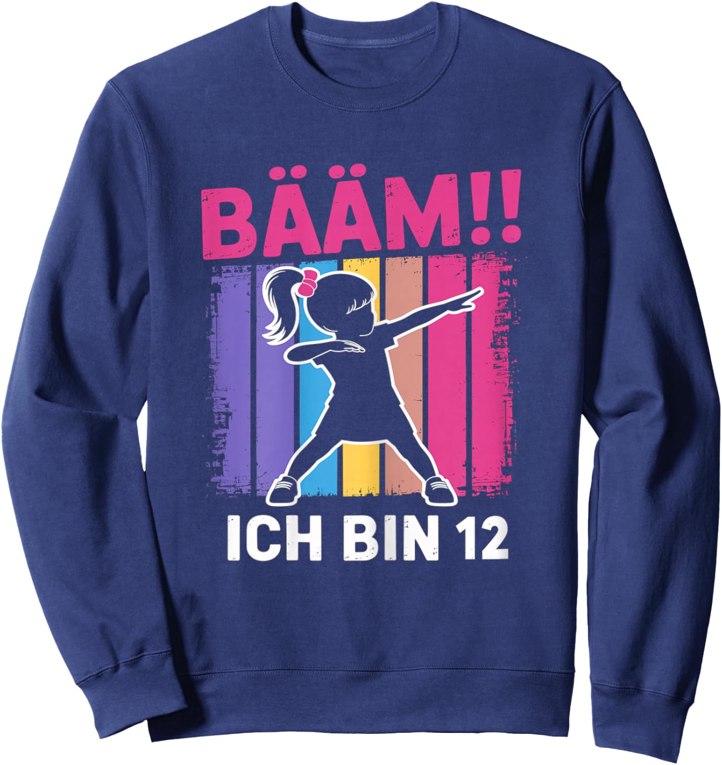 Bääm Ich Bin 12 Dabbing Mädchen 12. Geburtstag Sweatshirt - Sweatshirt | Navy