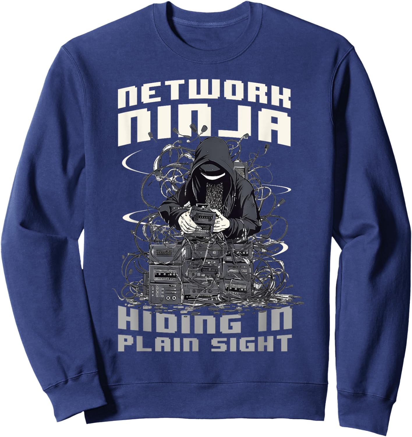Network Ninja Funny Networking Quote Computer Engineer Sweatshirt - Sweatshirt | Navy