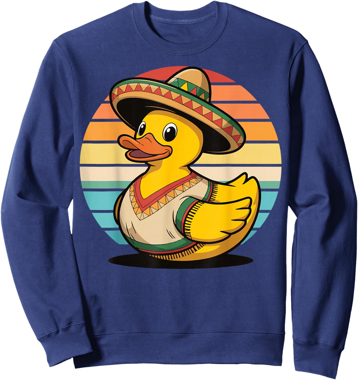 Rubber Duck Cinco De Mayo Sweatshirt - Sweatshirt | Navy
