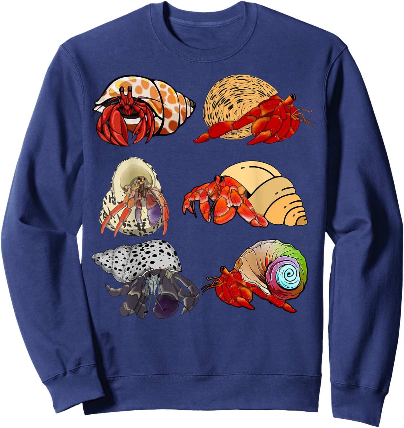 Hermit Crab Shell Animal Seafood Lover Pet Owner Aquarist Sweatshirt - Sweatshirt | Navy