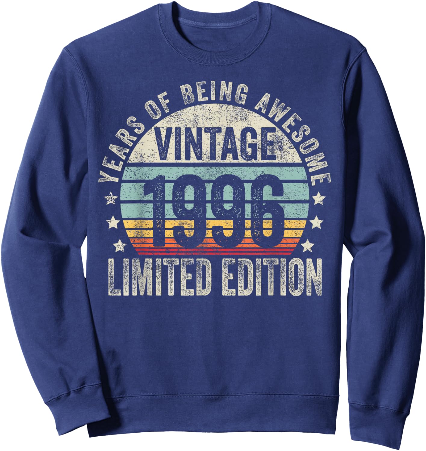 Vintage 1996 T Shirts Retro Funny 1996 Birthday Sweatshirt - Sweatshirt | Navy