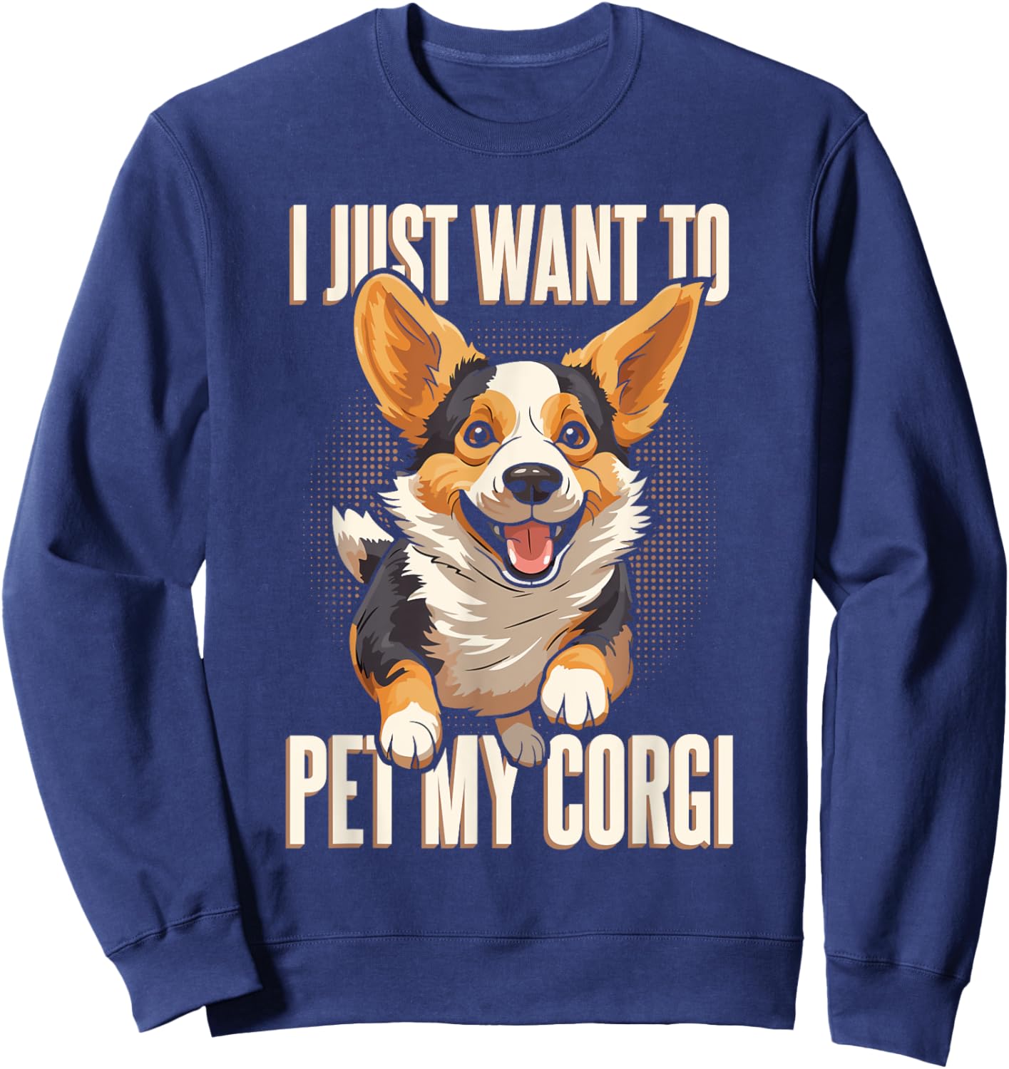 Funny Corgi Dog Lover Corgi Women Girls Kids Sweatshirt - Sweatshirt | Navy