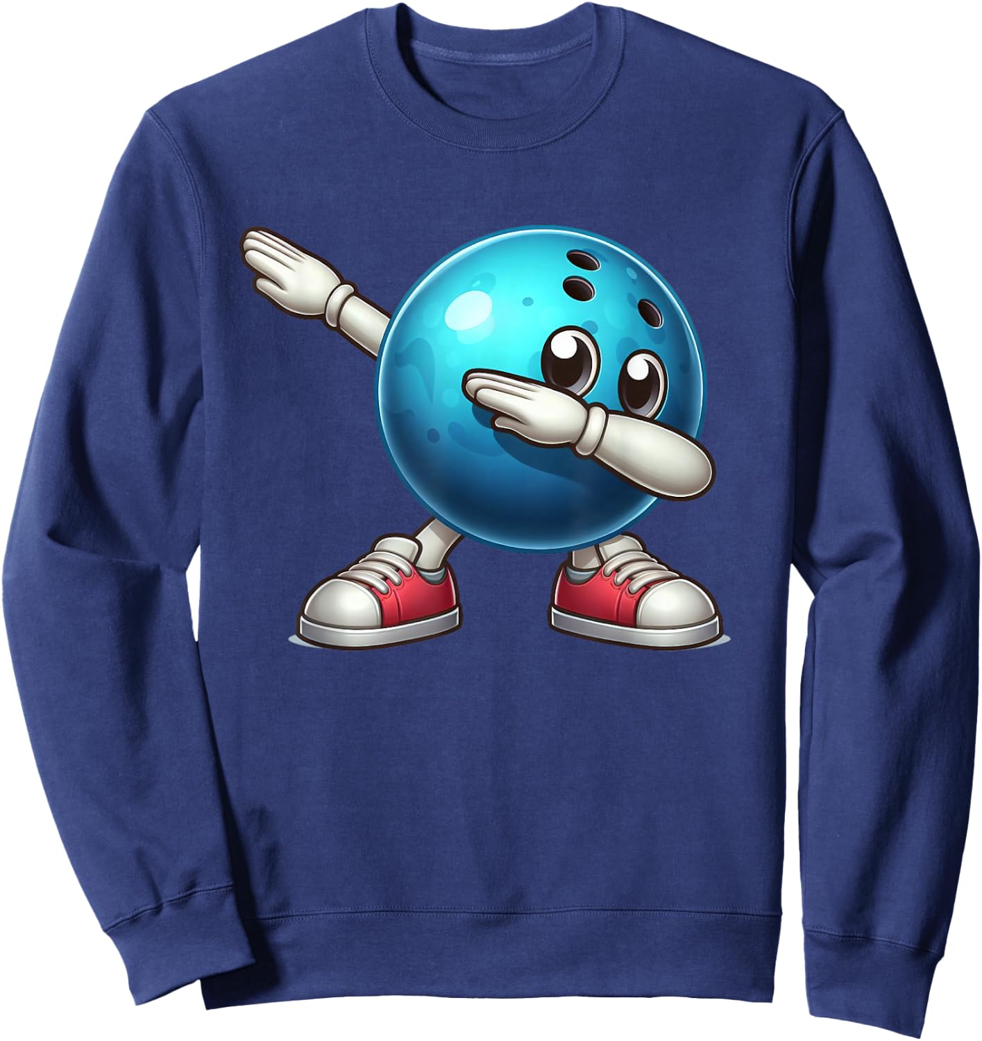 Cute Bowling Dab Bowler Bowling Ball Player Kids Boys Men Sweatshirt - Sweatshirt | Navy