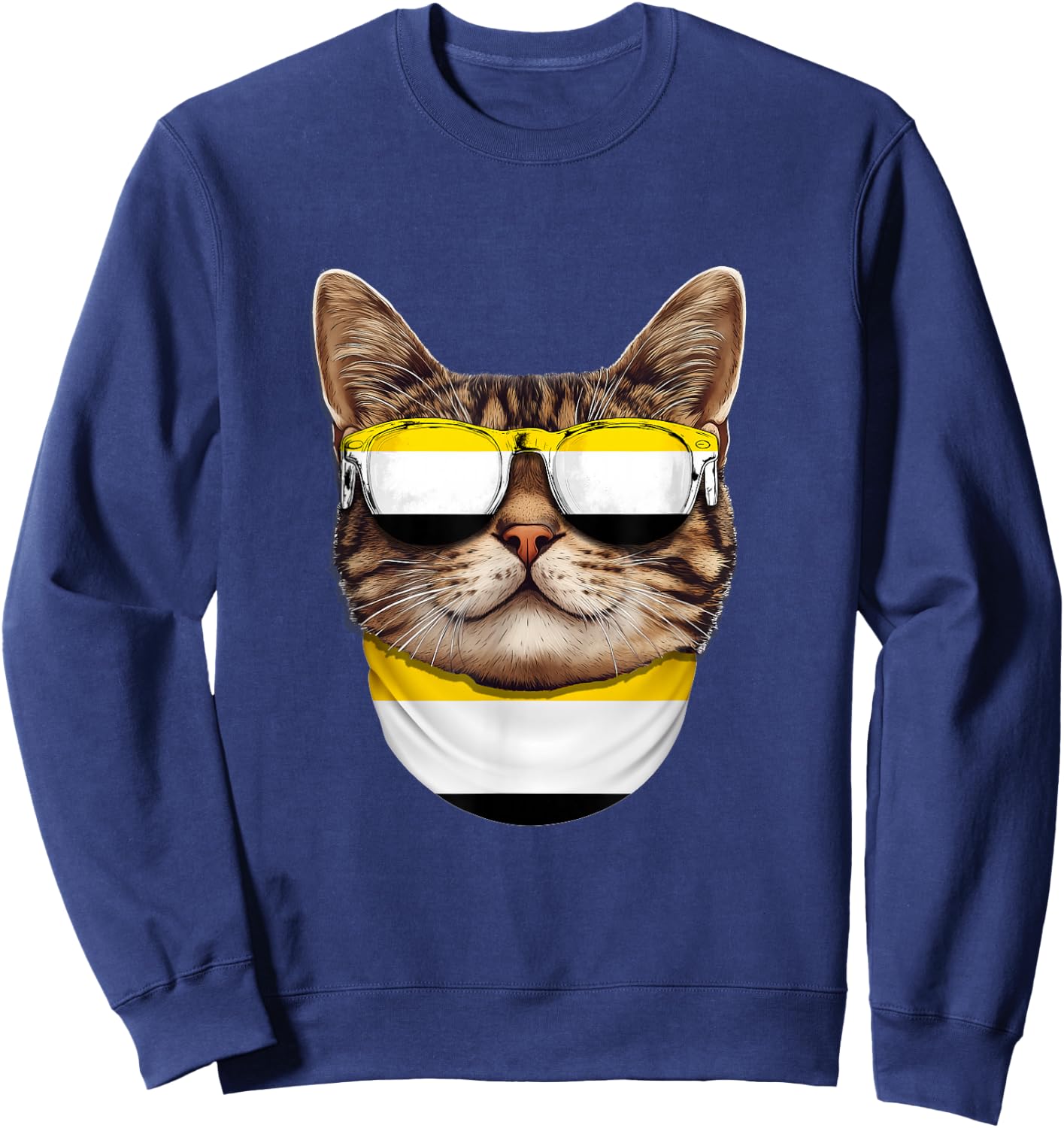 Garifuna Flag American Bengal Cat Heritage Garifuna Sweatshirt - Sweatshirt | Navy