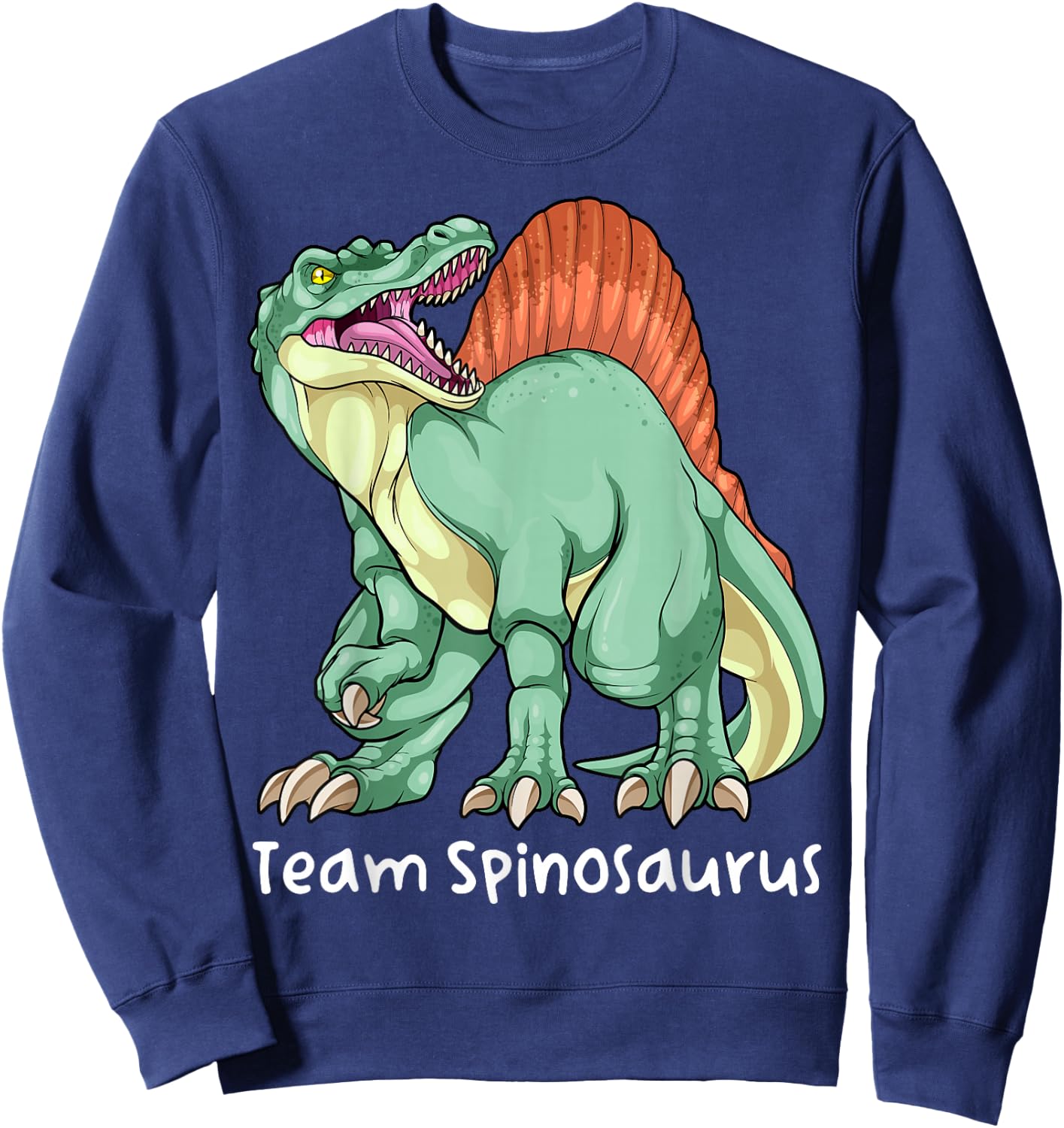 Team Spinosaurus Dinosaurier Wirbelsäule Eidechse Prähistorische Kinder Jungen Sweatshirt - Sweatshirt | Navy