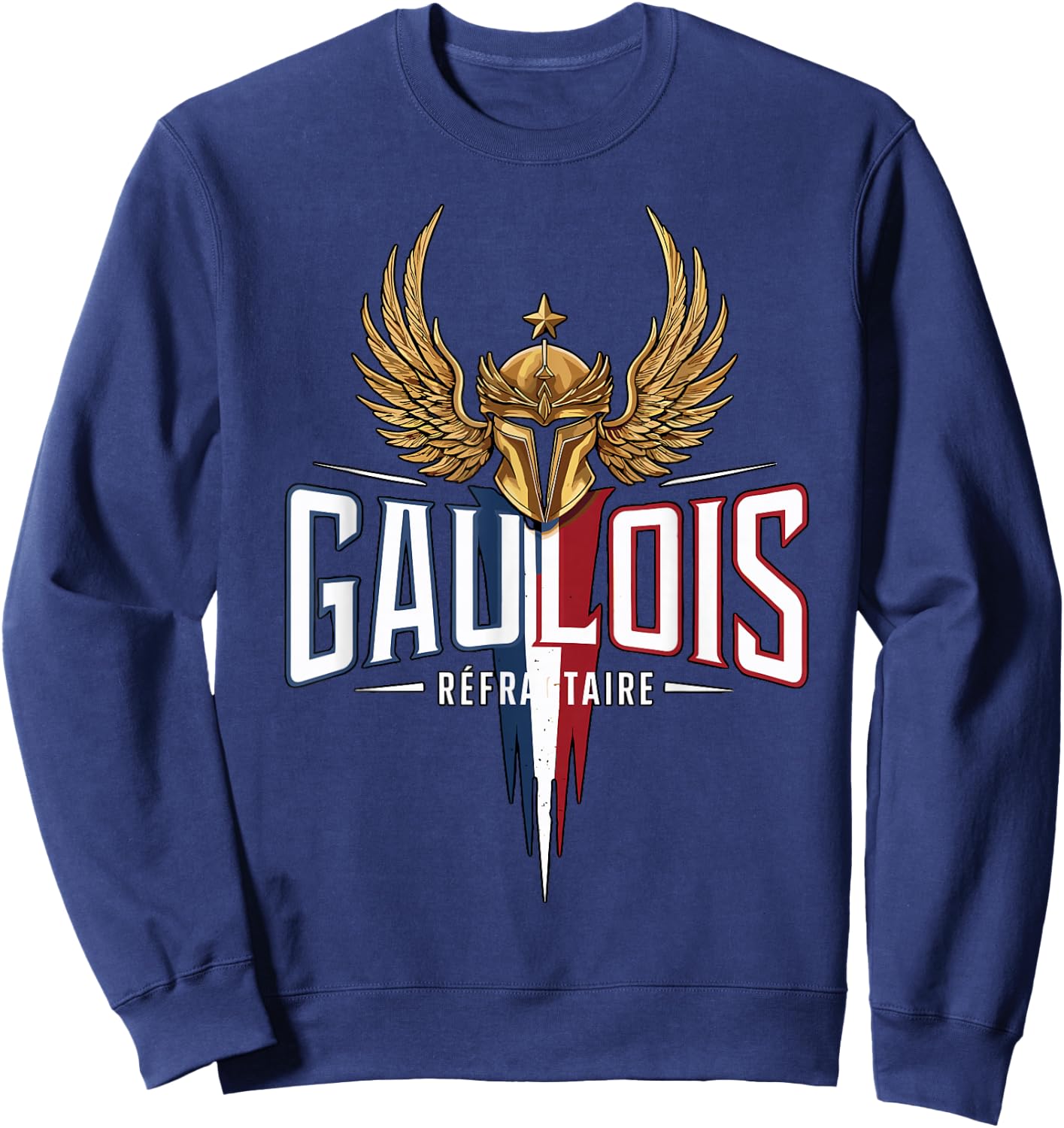 Patriotic Gaul REFRACTORY Patriotic Patriotic Patriotic , Black, S Sweatshirt - Sweatshirt | Navy