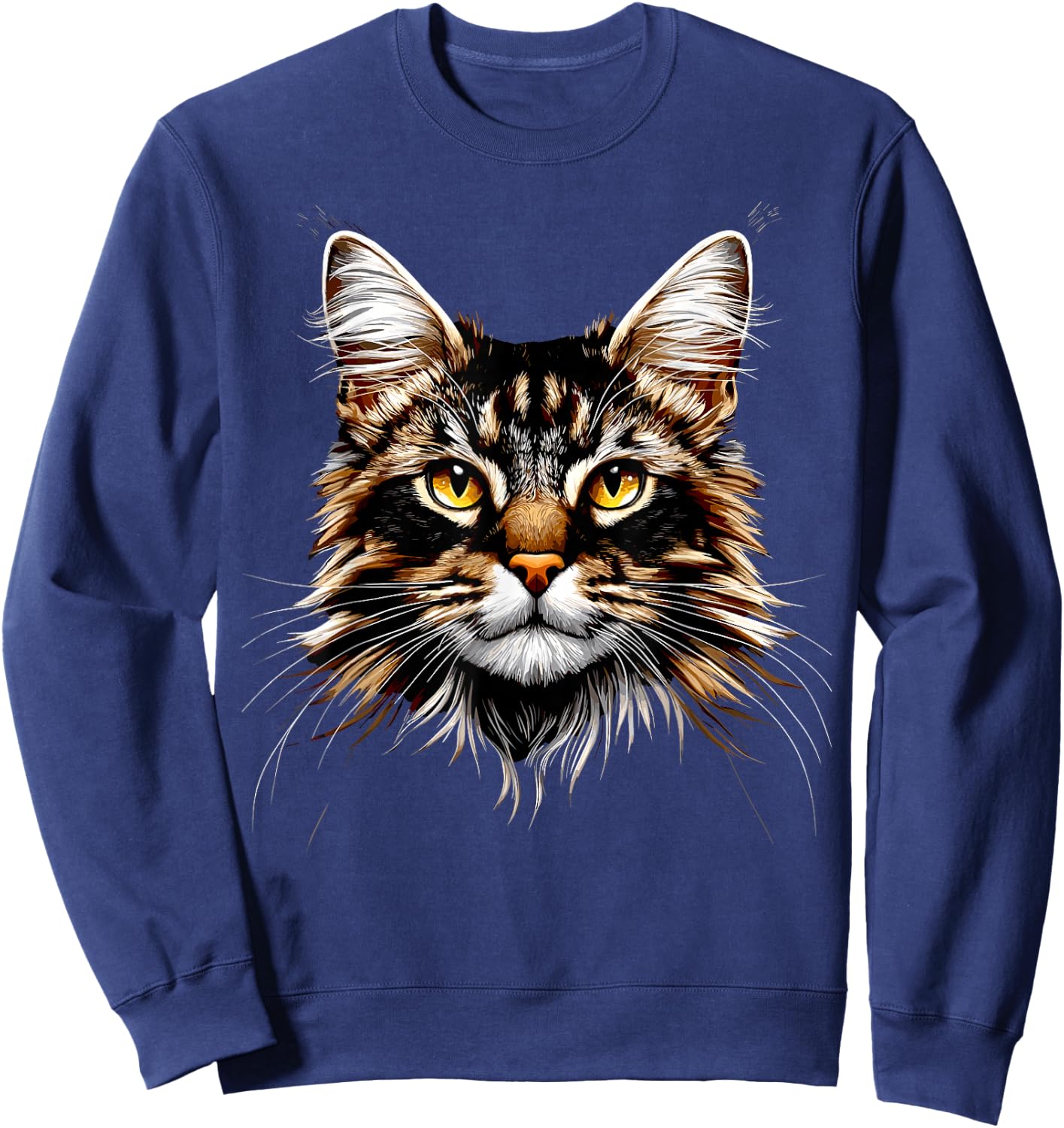 Maine Coon Cat Cat Lover Maine Coon Soft , Black, S Sweatshirt - Sweatshirt | Navy