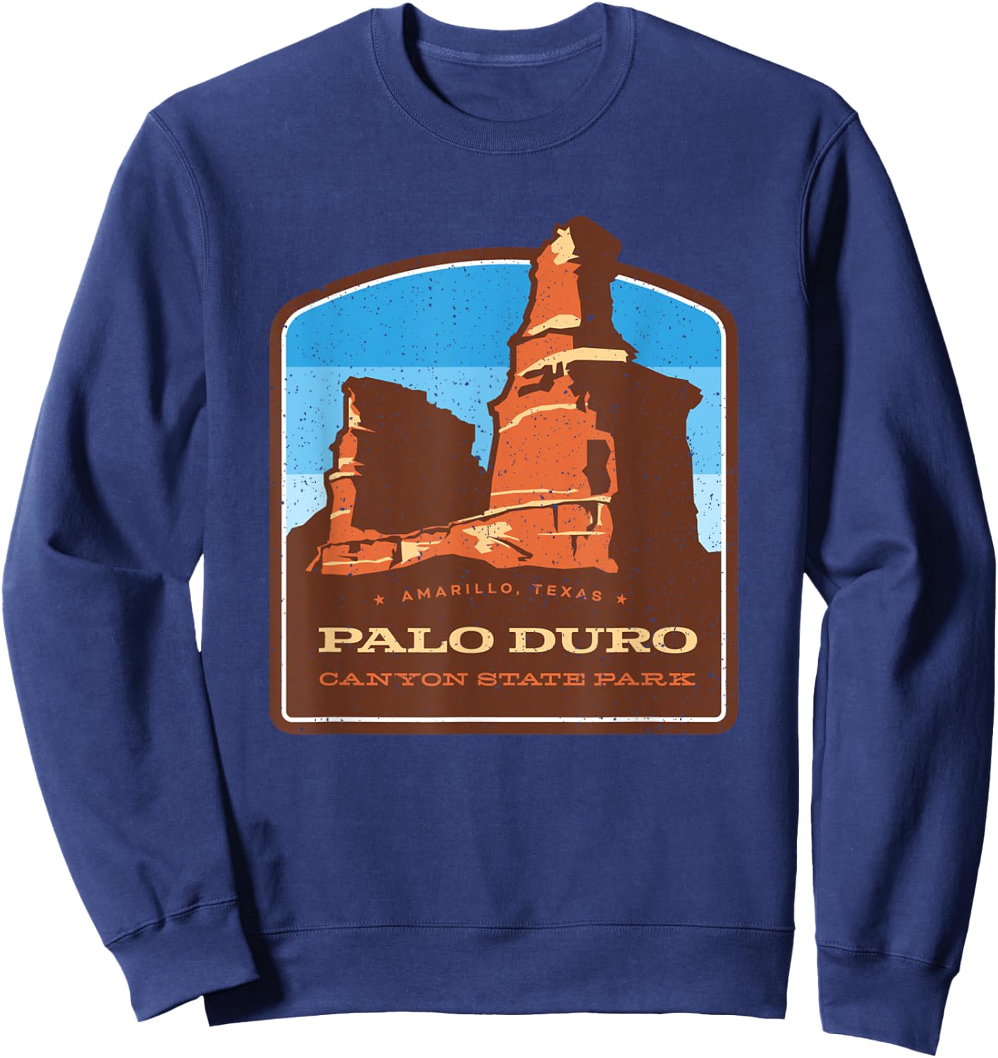 Vintage Palo Duro Canyon State Park Texas Travel Souvenir Sweatshirt - Sweatshirt | Navy